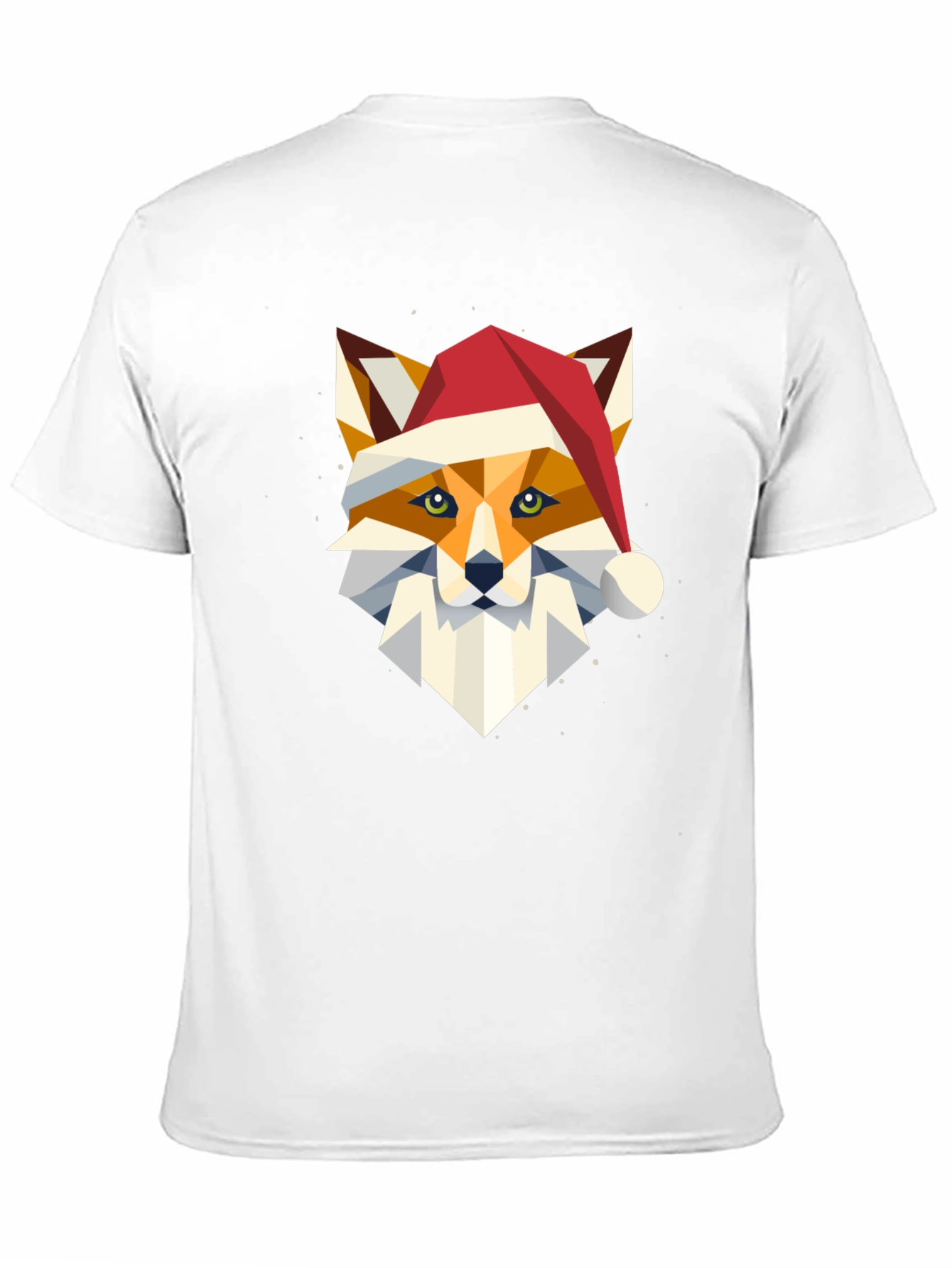 Geometric Fox Christmas T-Shirt - Holiday Style