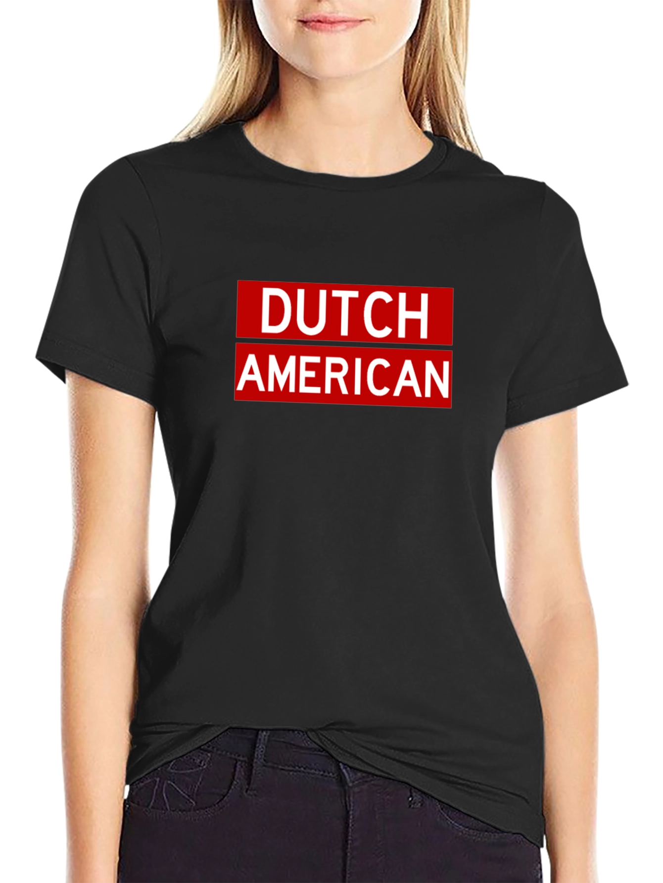 Dutch American Pride T-Shirt - Black