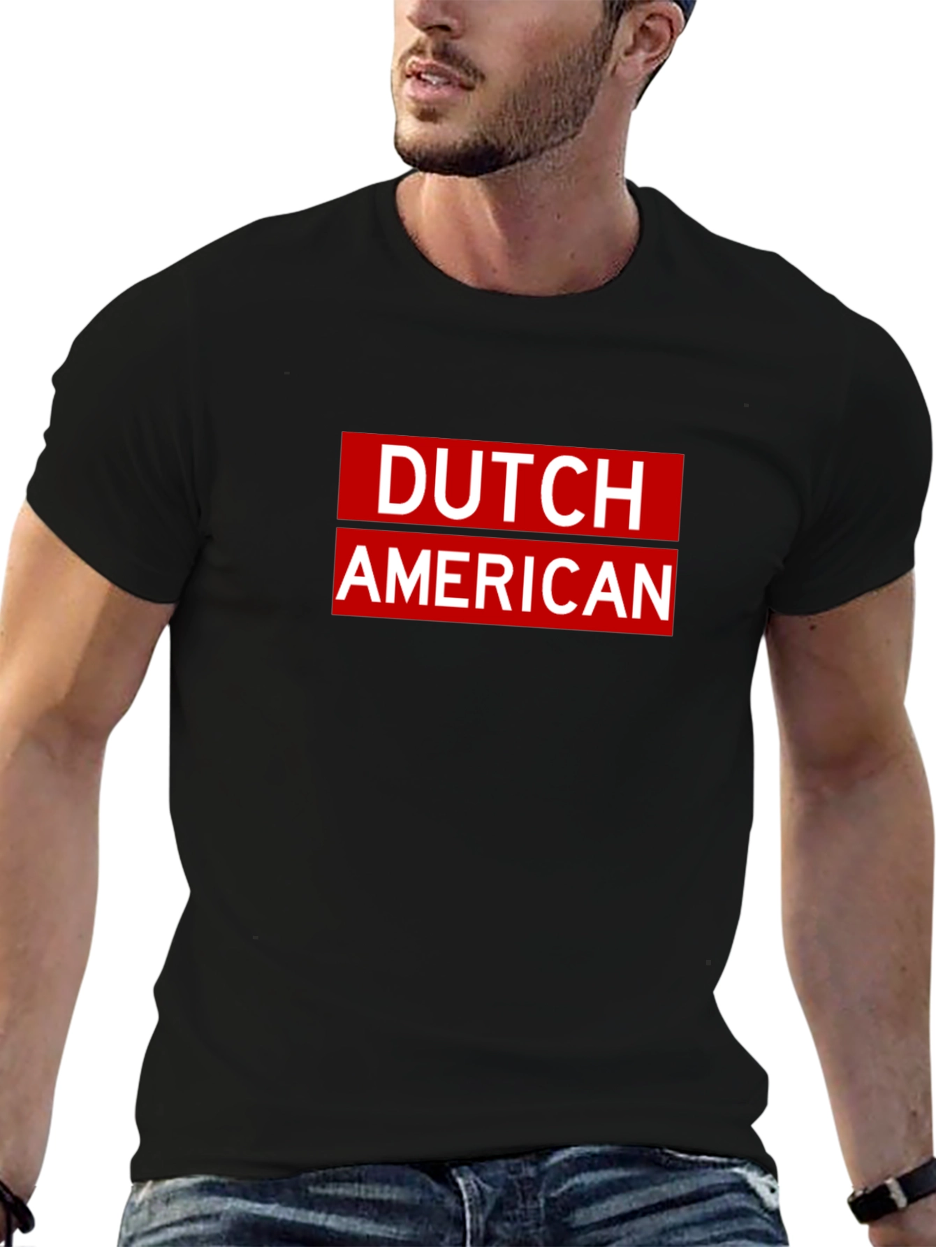 Dutch American Pride T-Shirt - Black