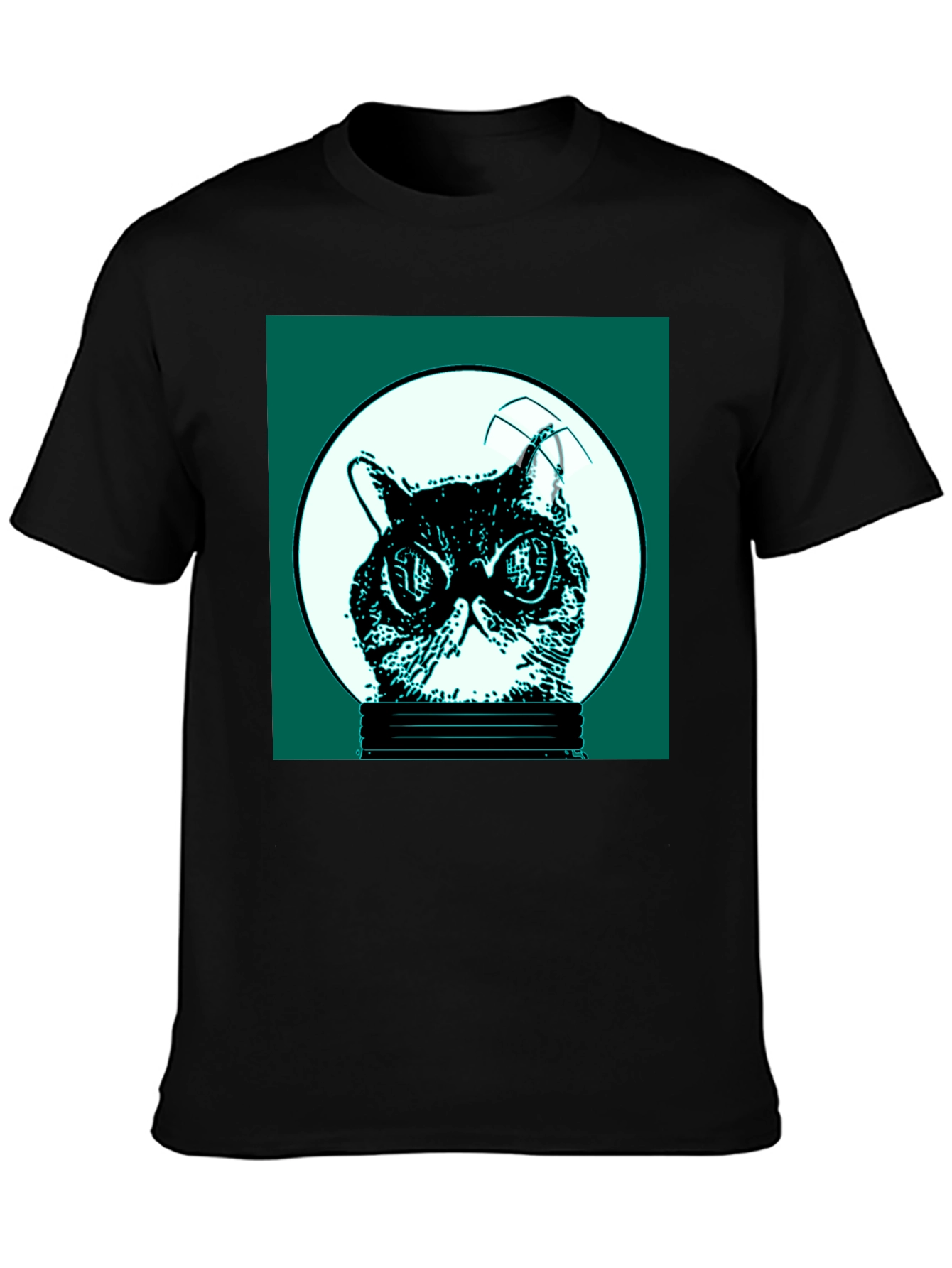Cool Cat in Bulb Graphic Tee