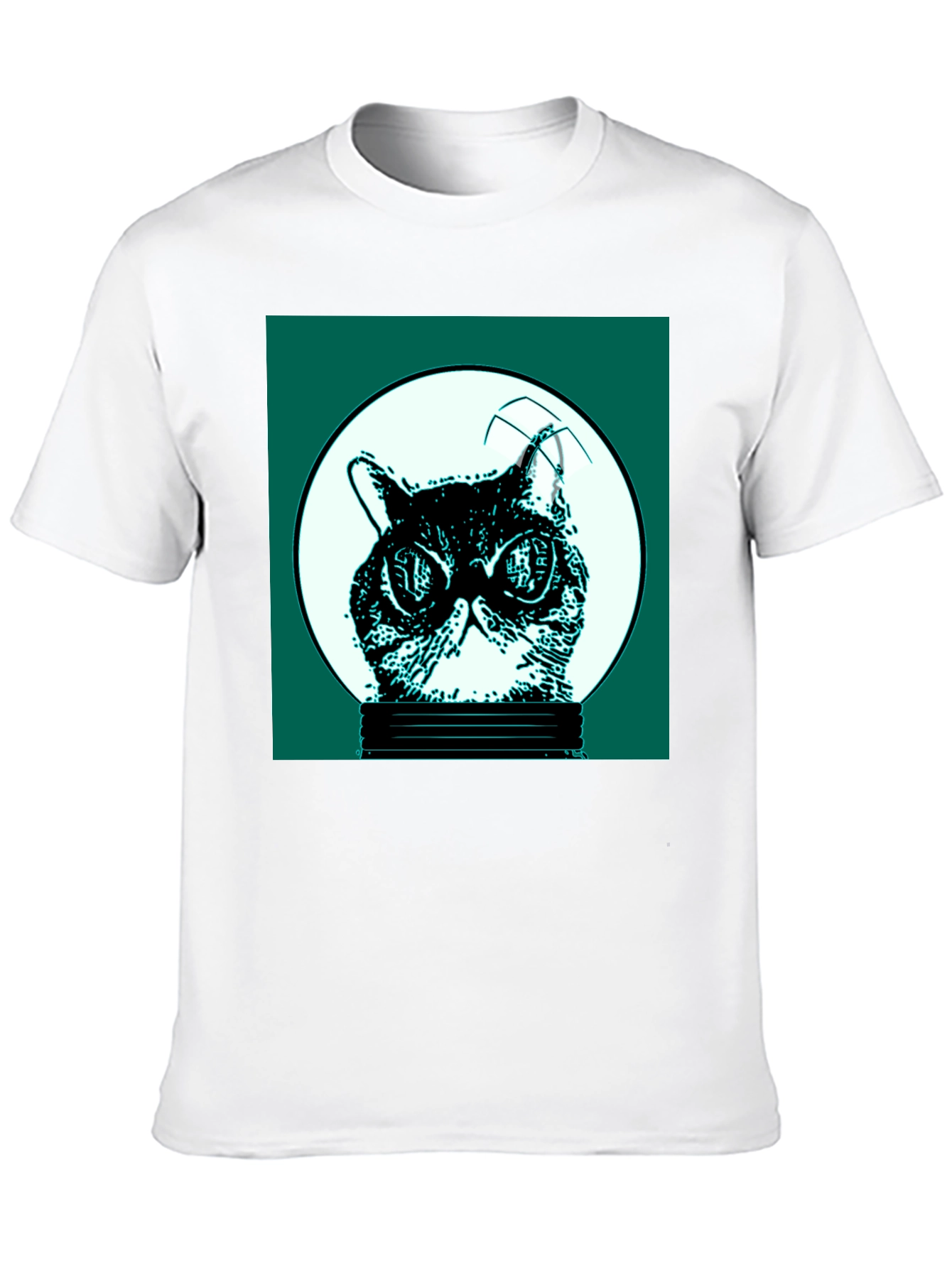 Cool Cat in Bulb Graphic Tee