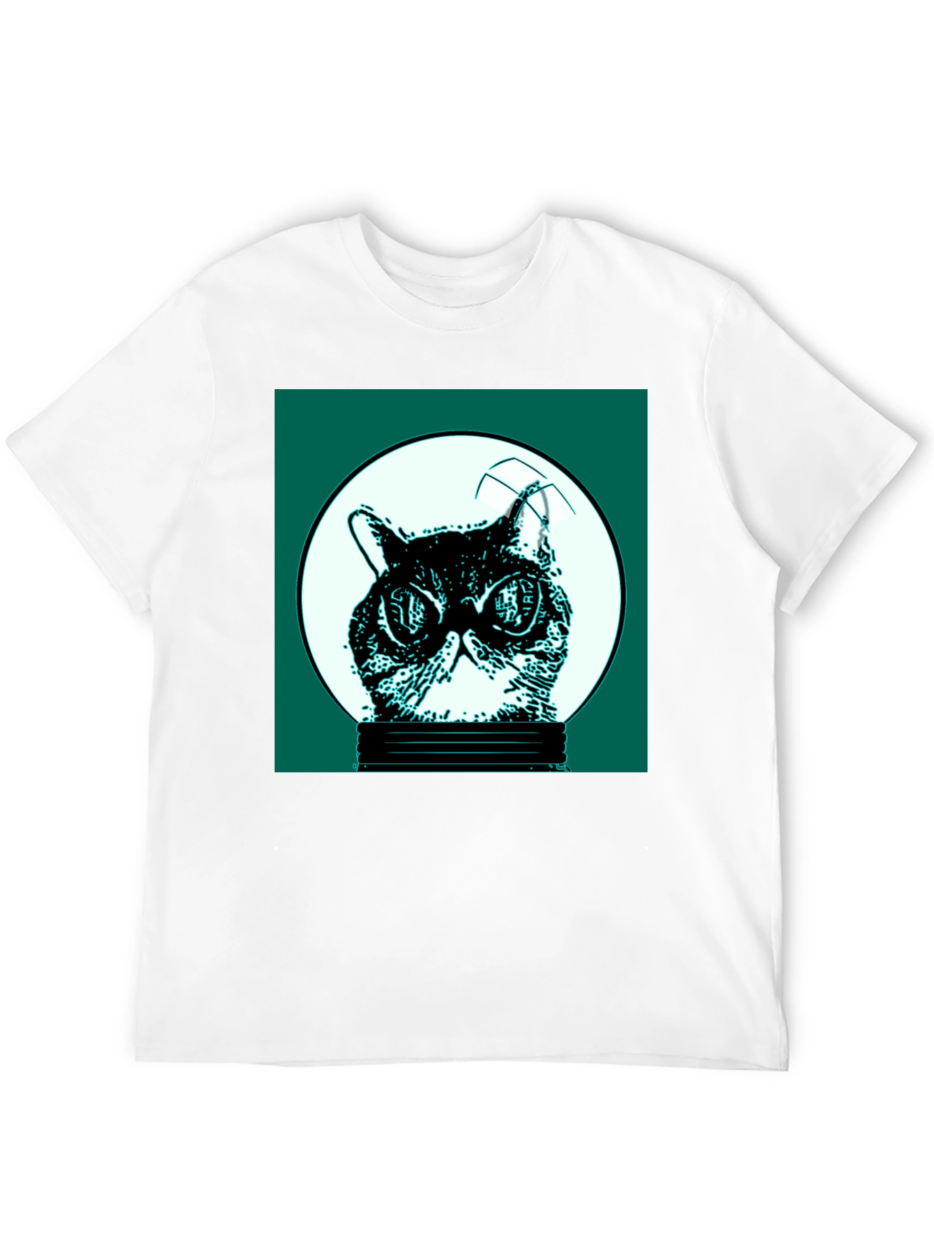 Cool Cat in Bulb Graphic Tee