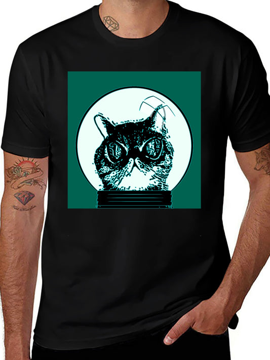 Cool Cat in Bulb Graphic Tee