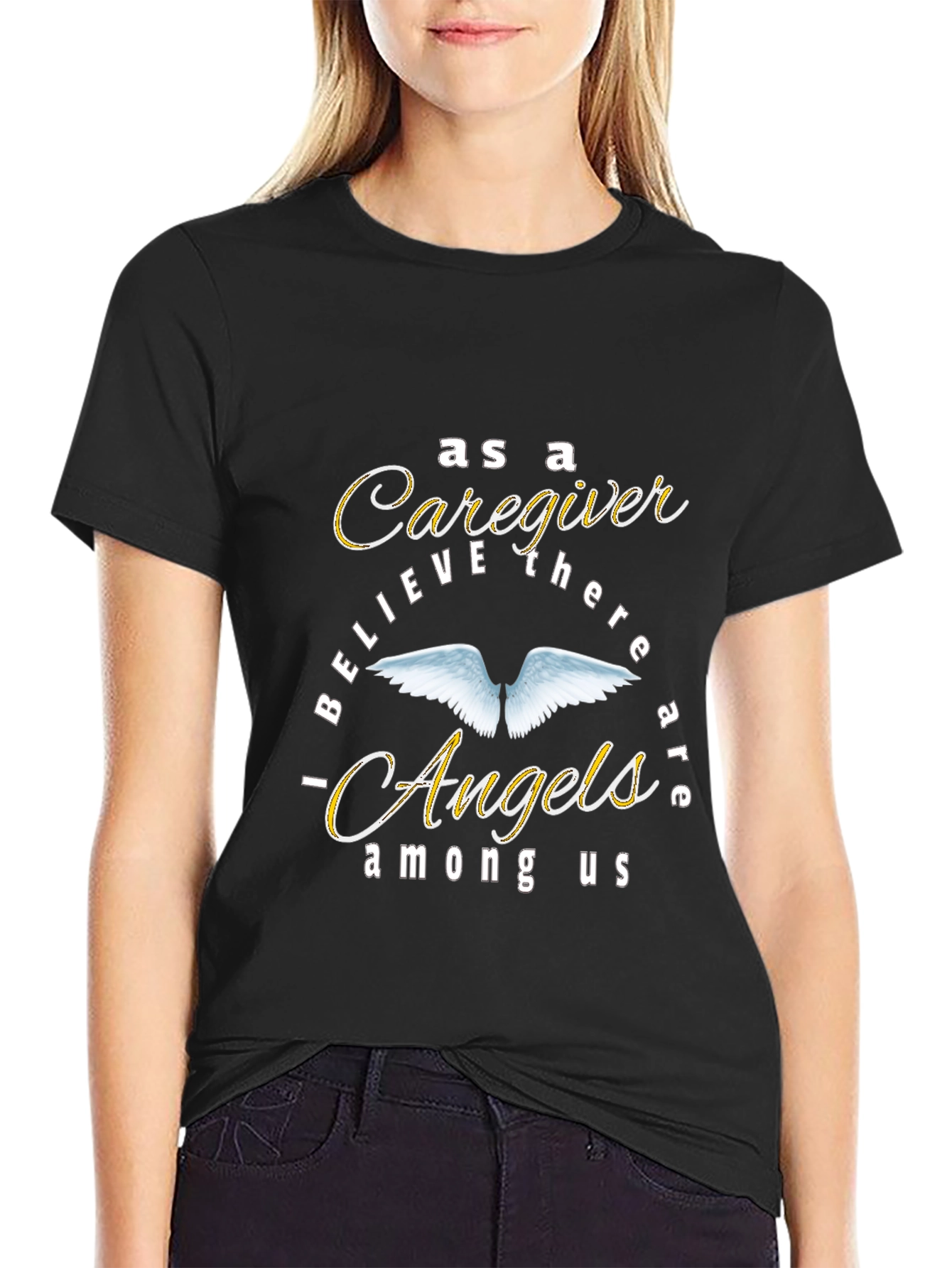 Caregiver Angels Among Us Graphic T-Shirt