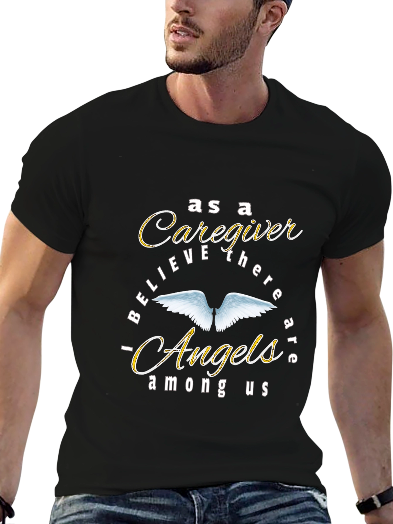 Caregiver Angels Among Us Graphic T-Shirt