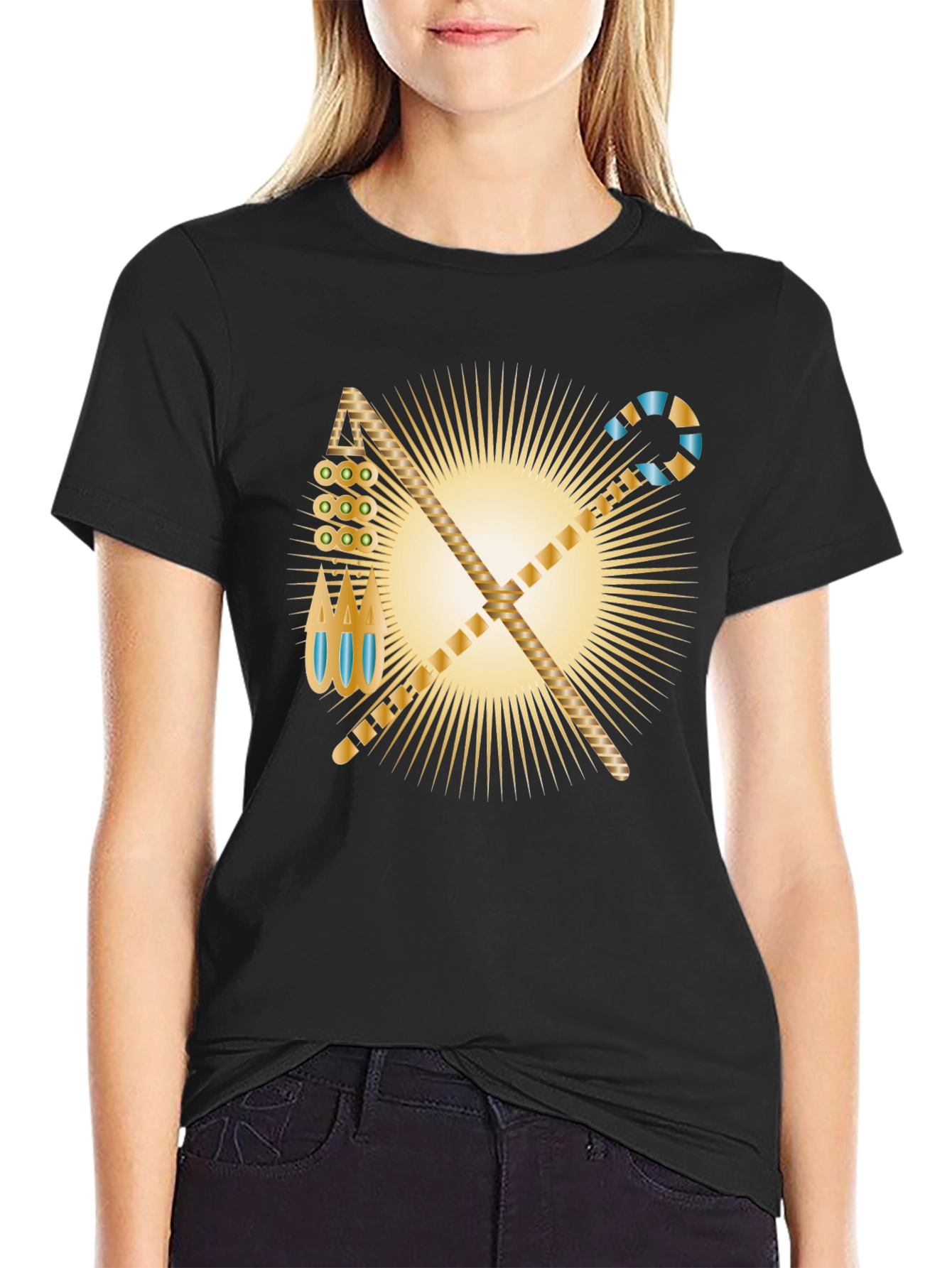 Egyptian Pharaoh Symbol Black T-Shirt
