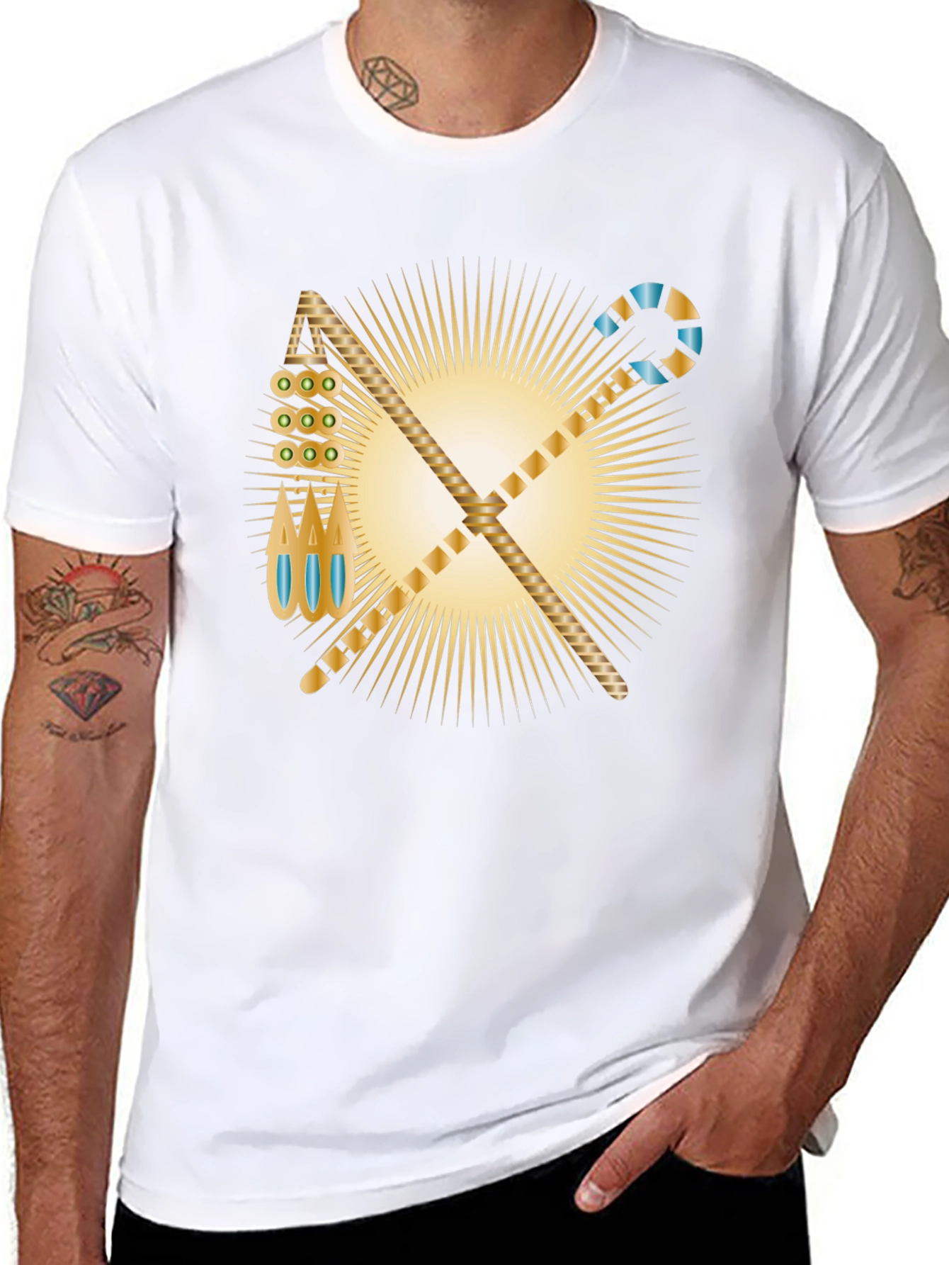 Egyptian Pharaoh Symbol Black T-Shirt