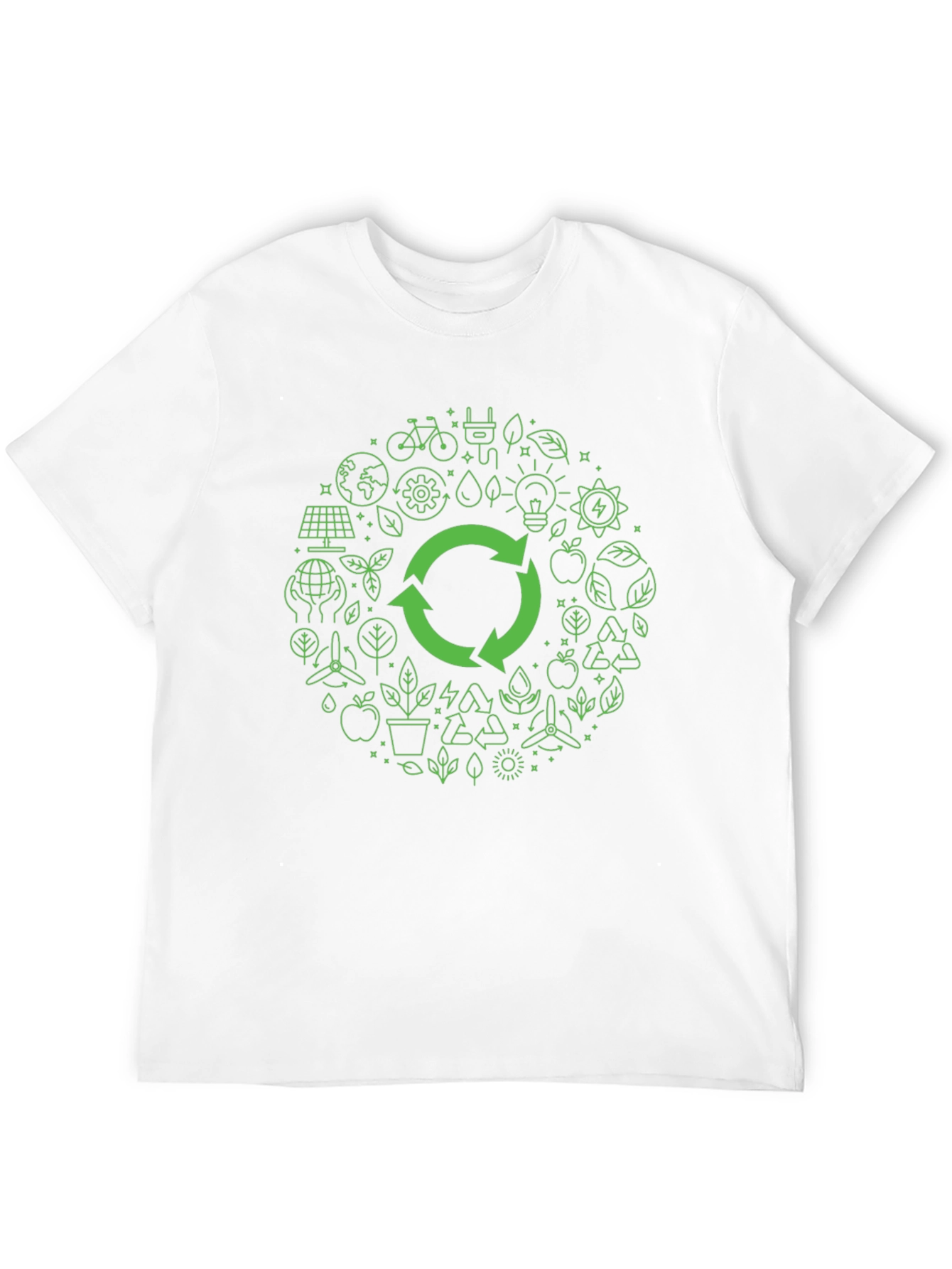 Eco-Friendly Graphic Tee - Recycle Design