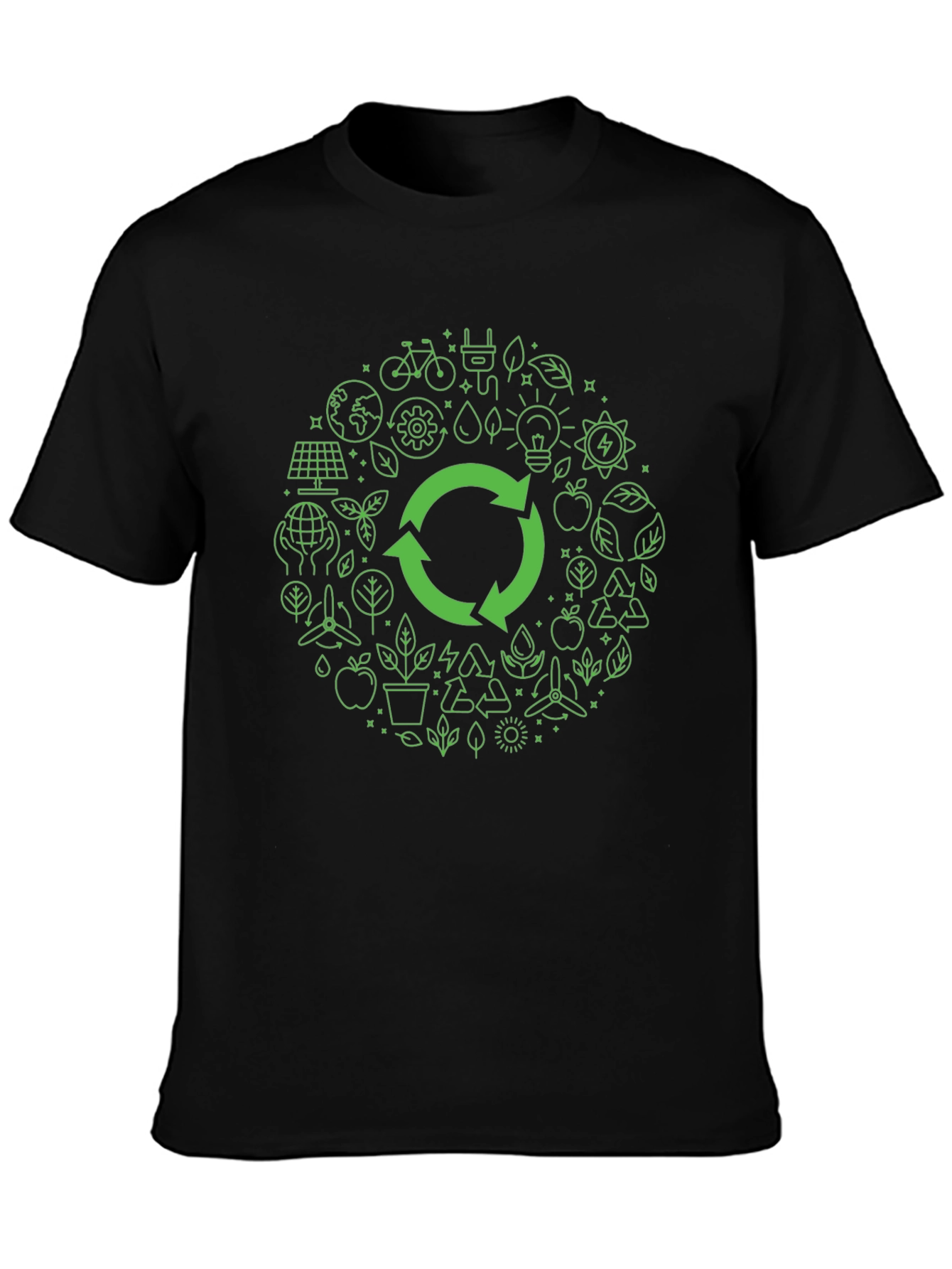Eco-Friendly Graphic Tee - Recycle Design