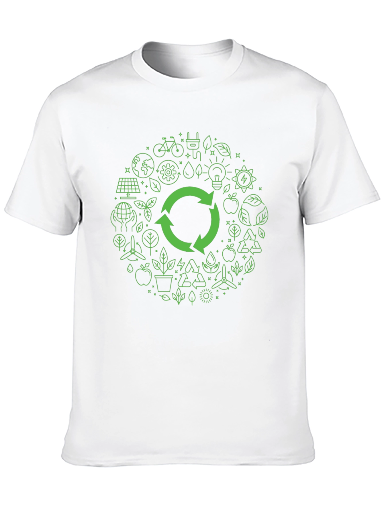 Eco-Friendly Graphic Tee - Recycle Design