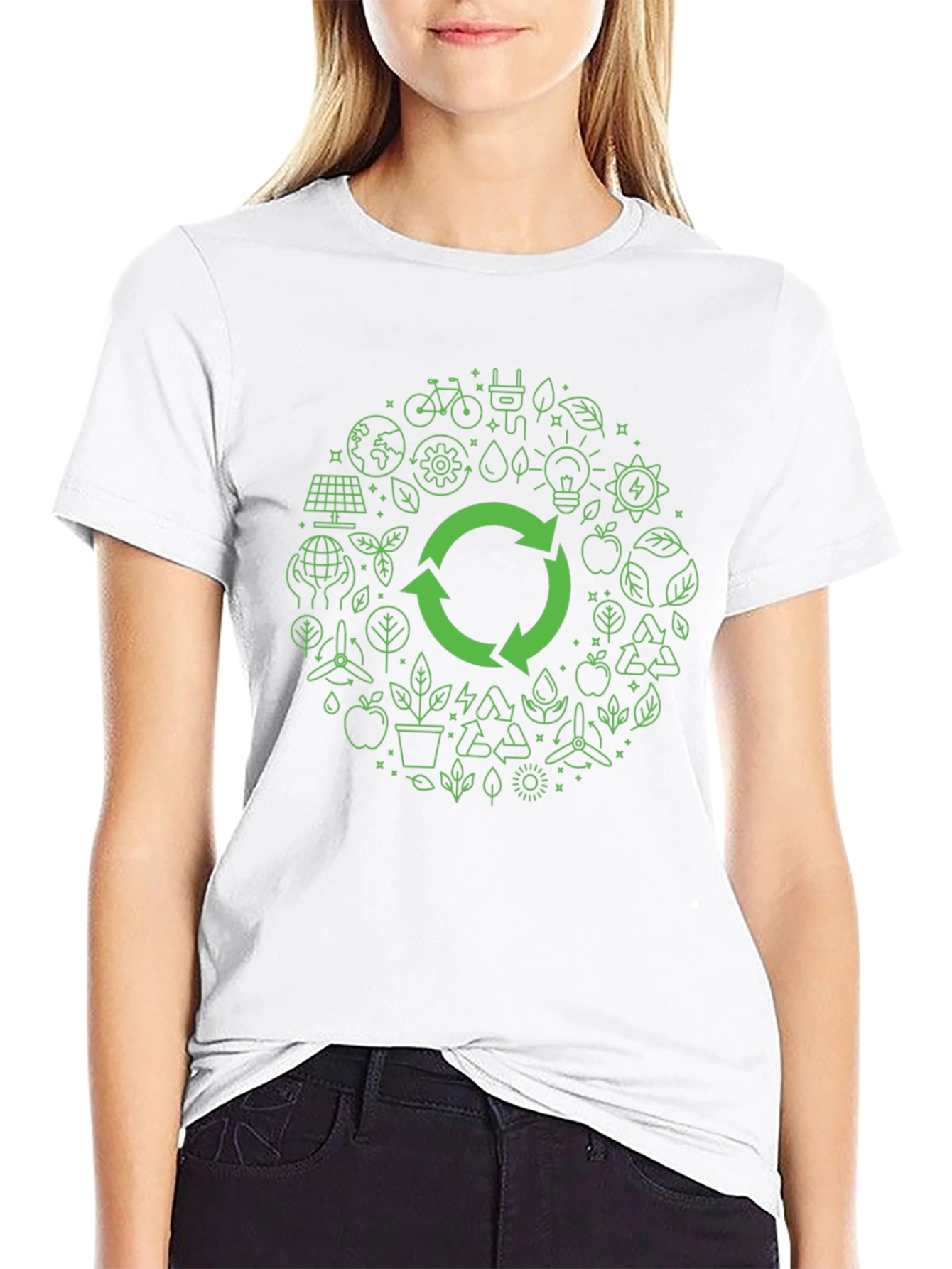 Eco-Friendly Graphic Tee - Recycle Design