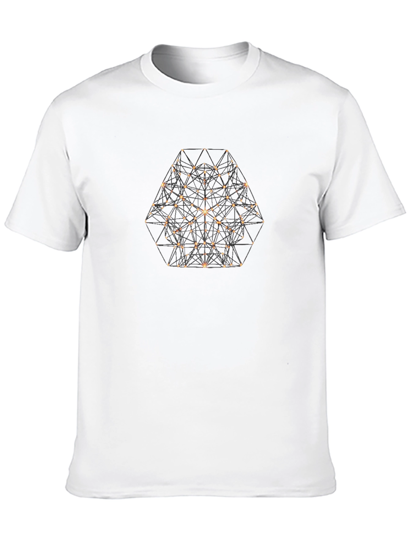 Geometric Hexagon Black T-Shirt