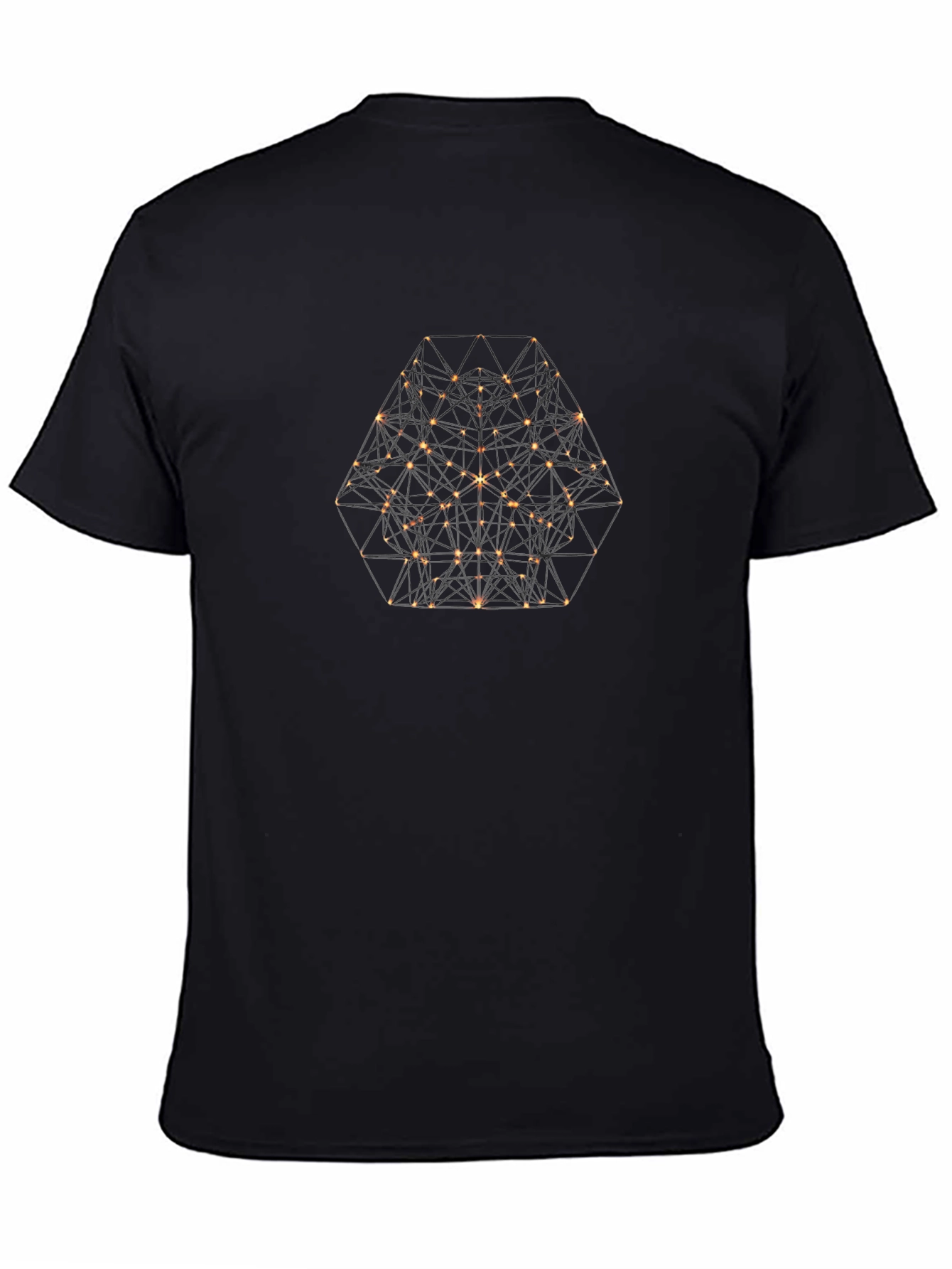 Geometric Hexagon Black T-Shirt