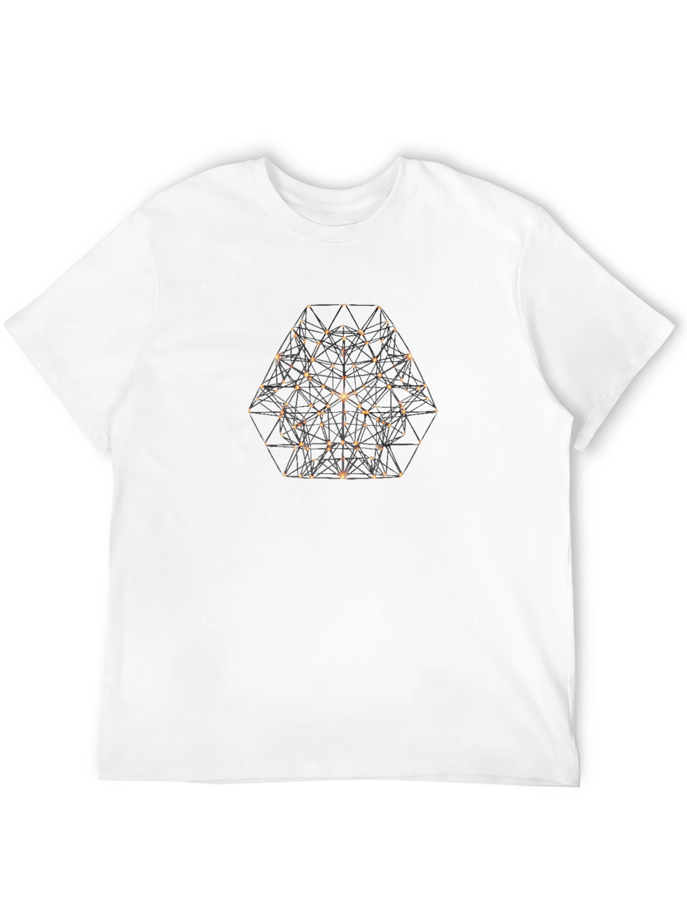 Geometric Hexagon Black T-Shirt