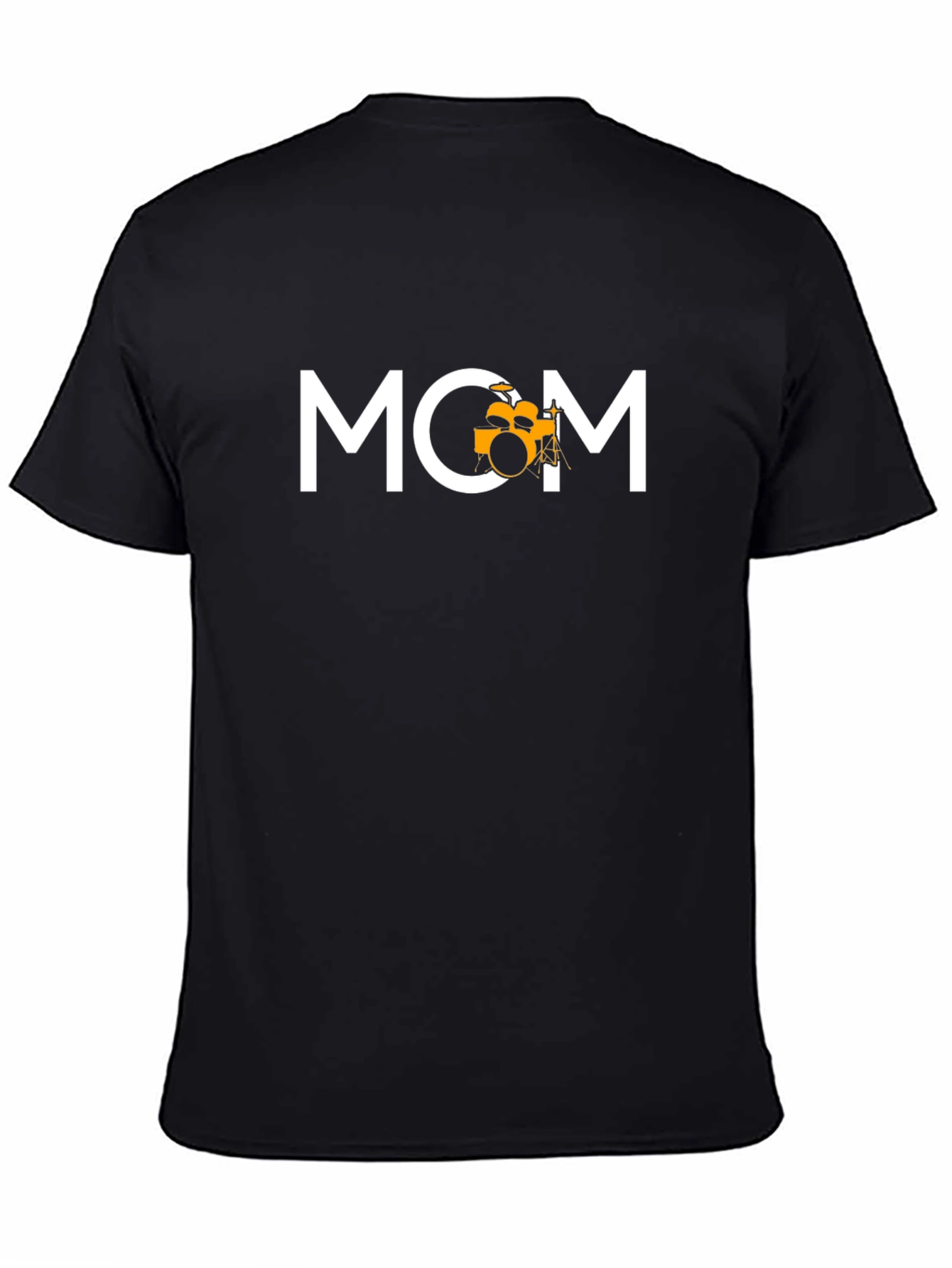 Drummer Mom Graphic T-Shirt - Black