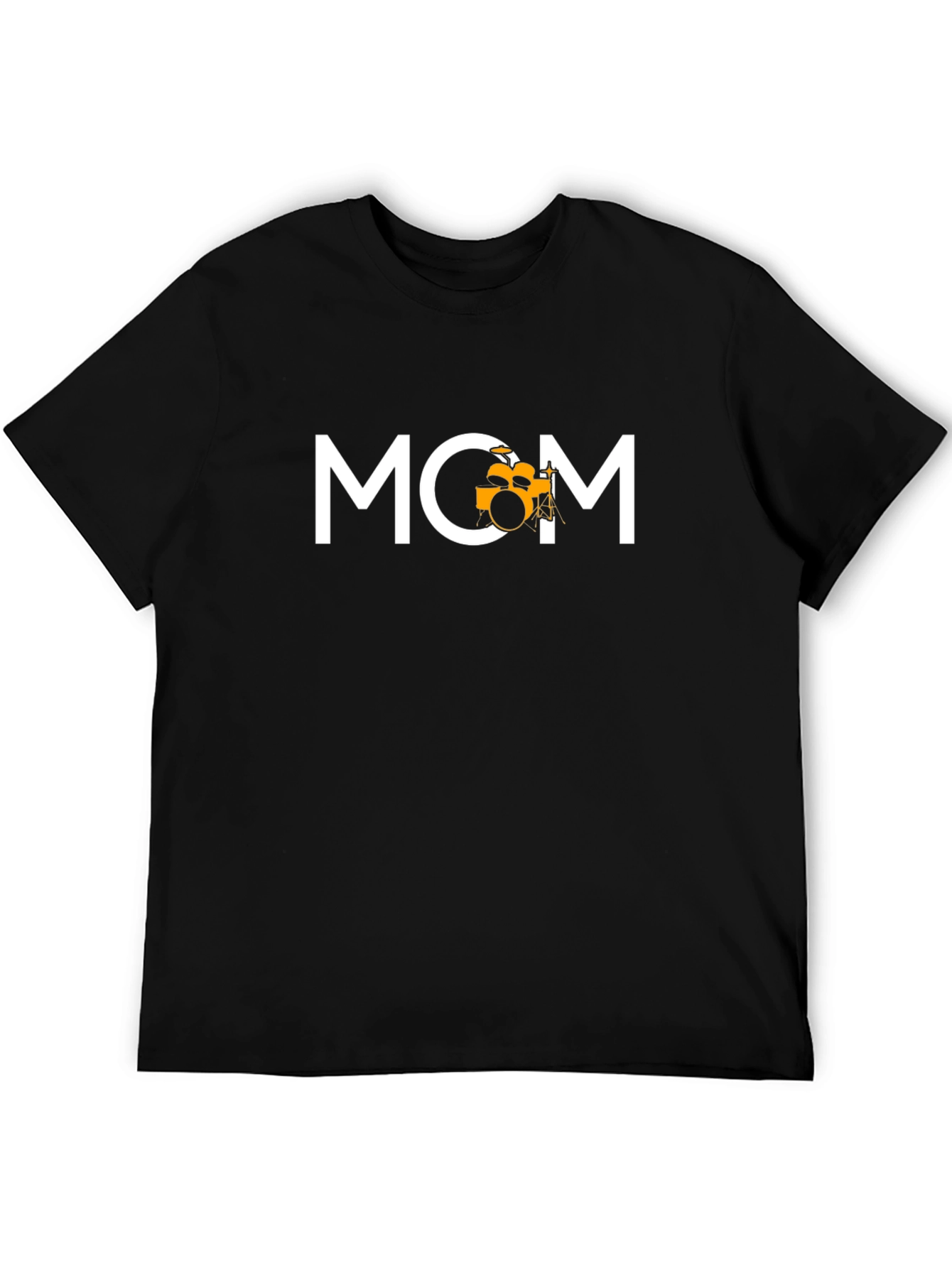 Drummer Mom Graphic T-Shirt - Black