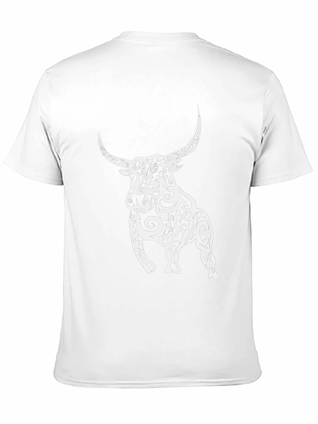 Tribal Bull Graphic Black T-Shirt