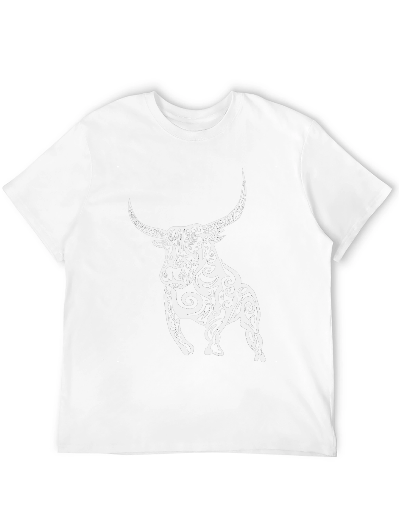 Tribal Bull Graphic Black T-Shirt