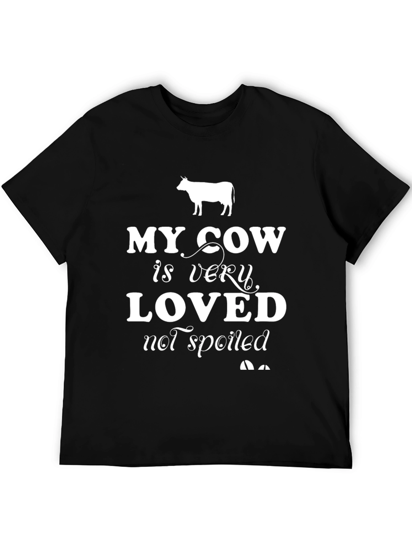 My Cow Is Very Loved Black T-Shirt