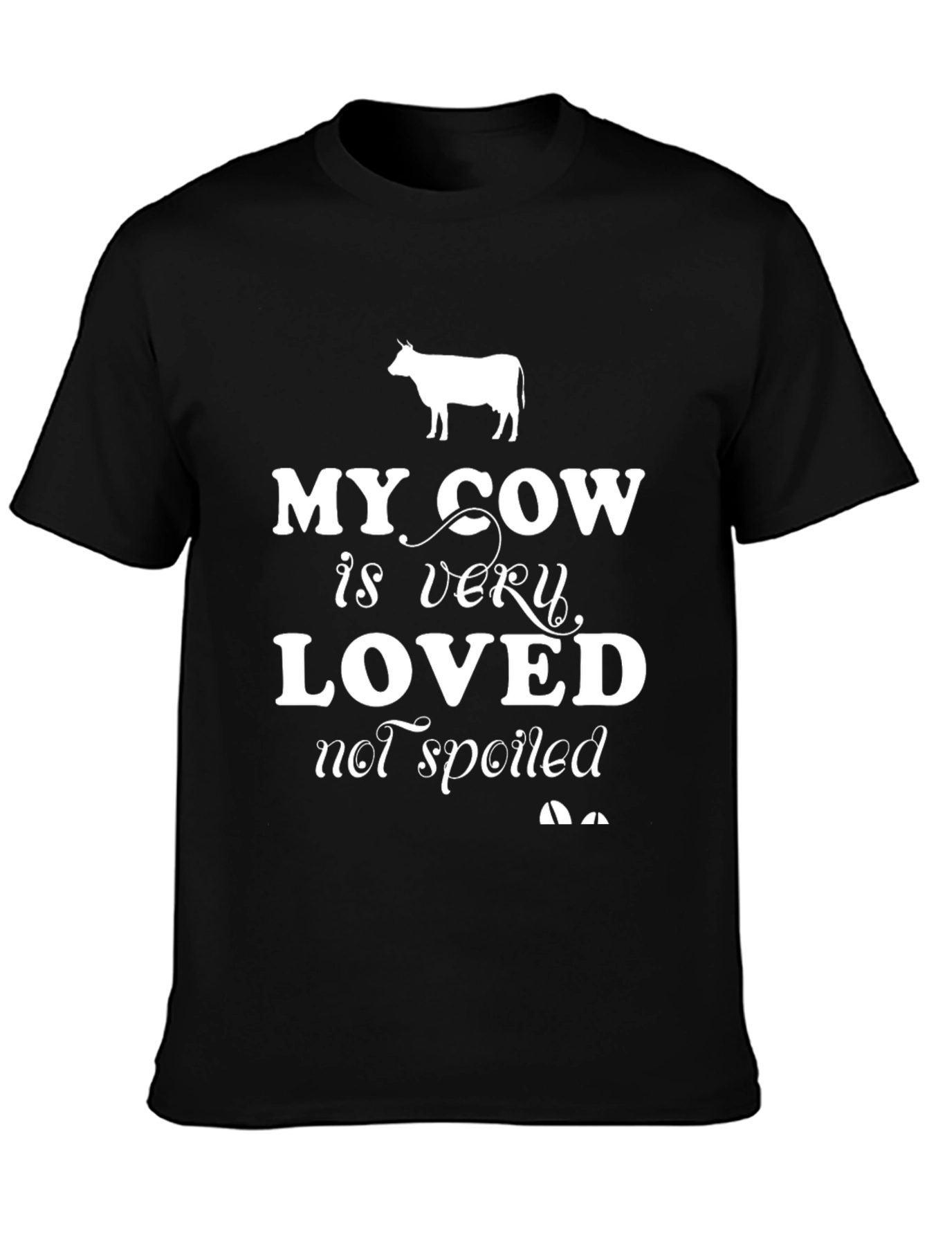 My Cow Is Very Loved Black T-Shirt