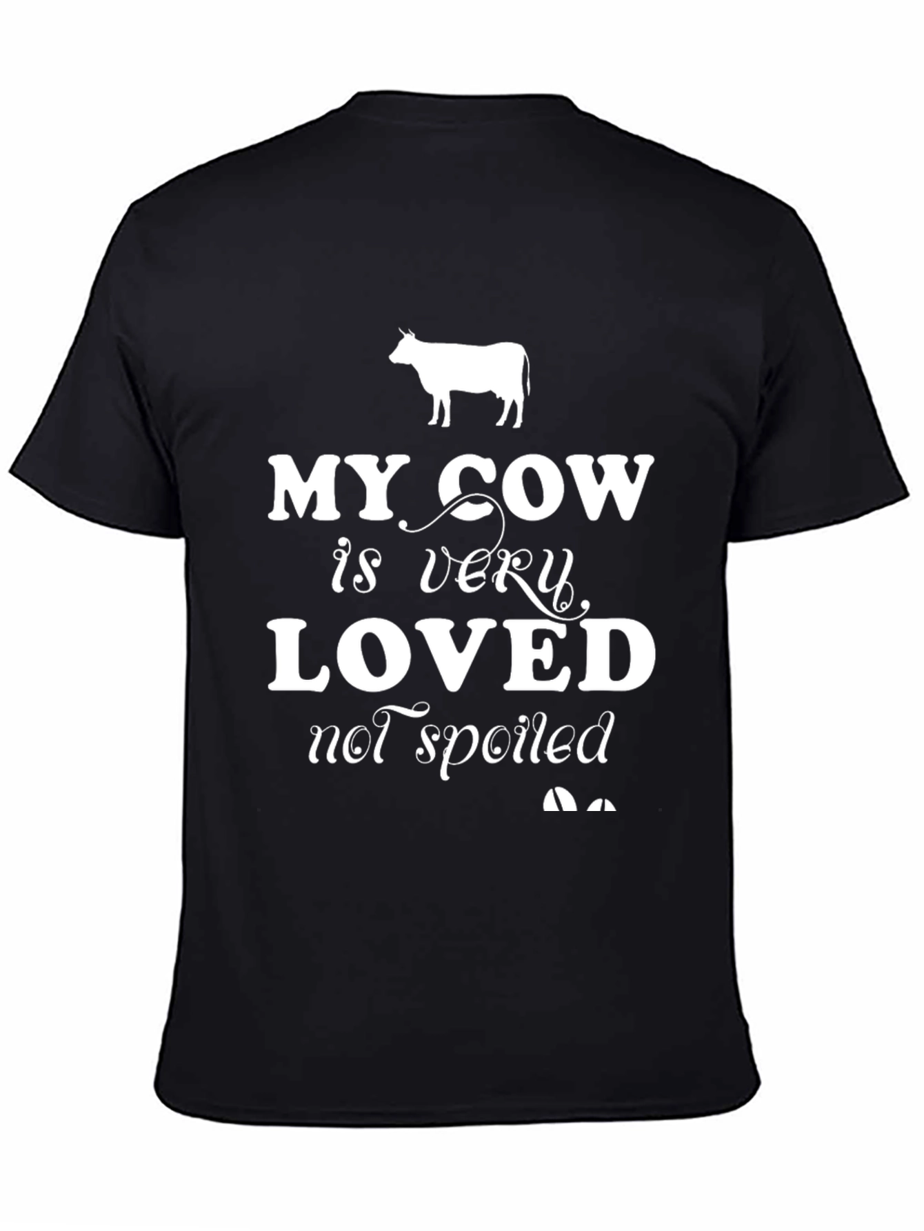 My Cow Is Very Loved Black T-Shirt