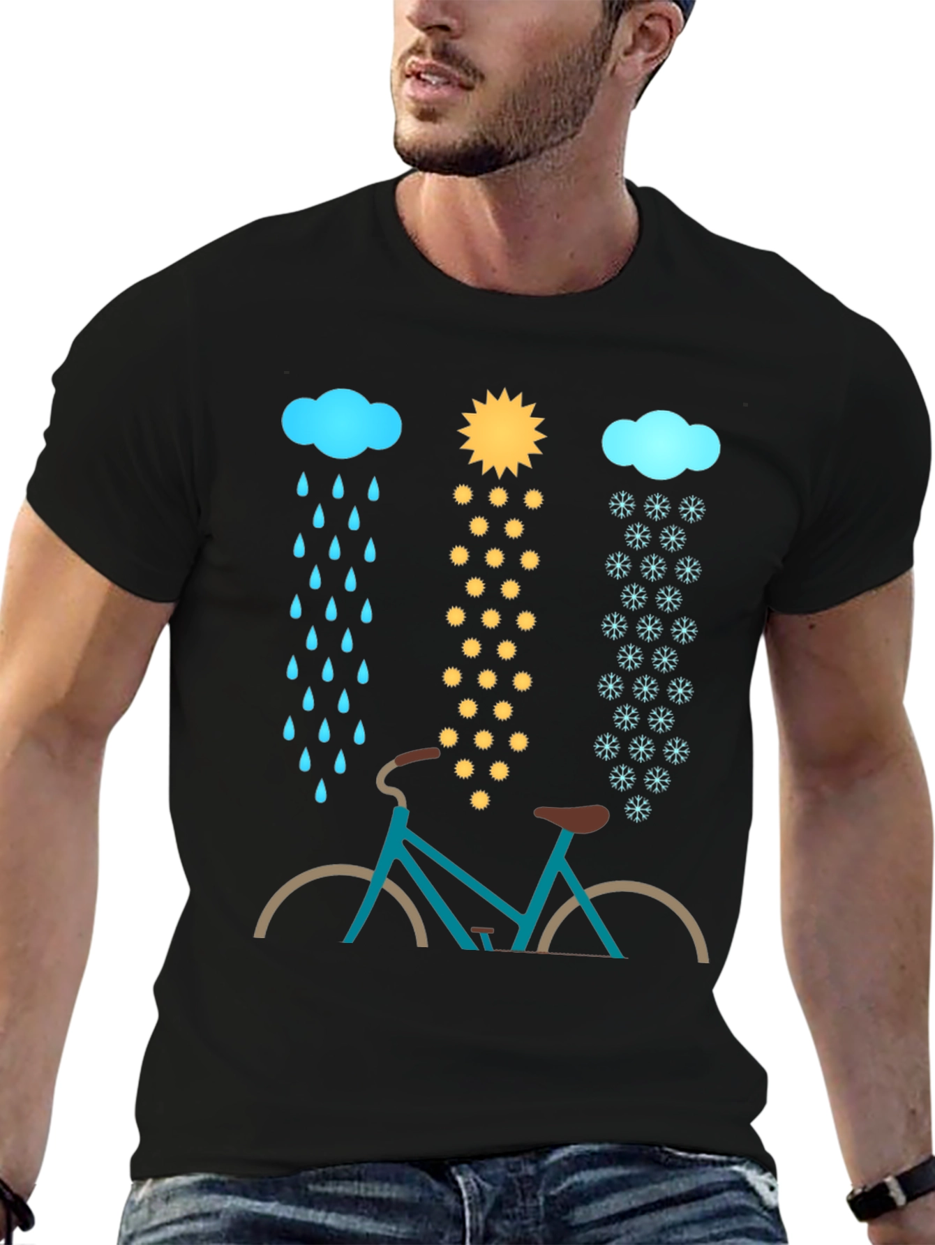 Weatherproof Bike Graphic Tee - Ride Through Any Season!