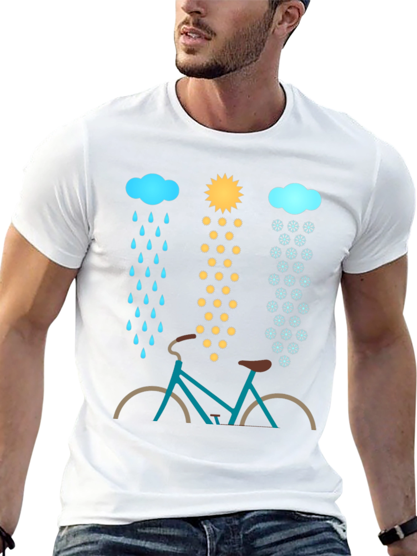 Weatherproof Bike Graphic Tee - Ride Through Any Season!