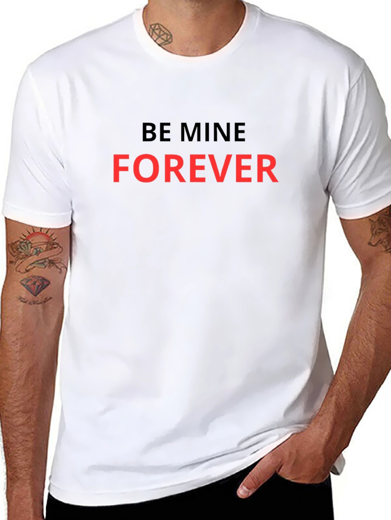 Be Mine Forever Graphic Tee - Black