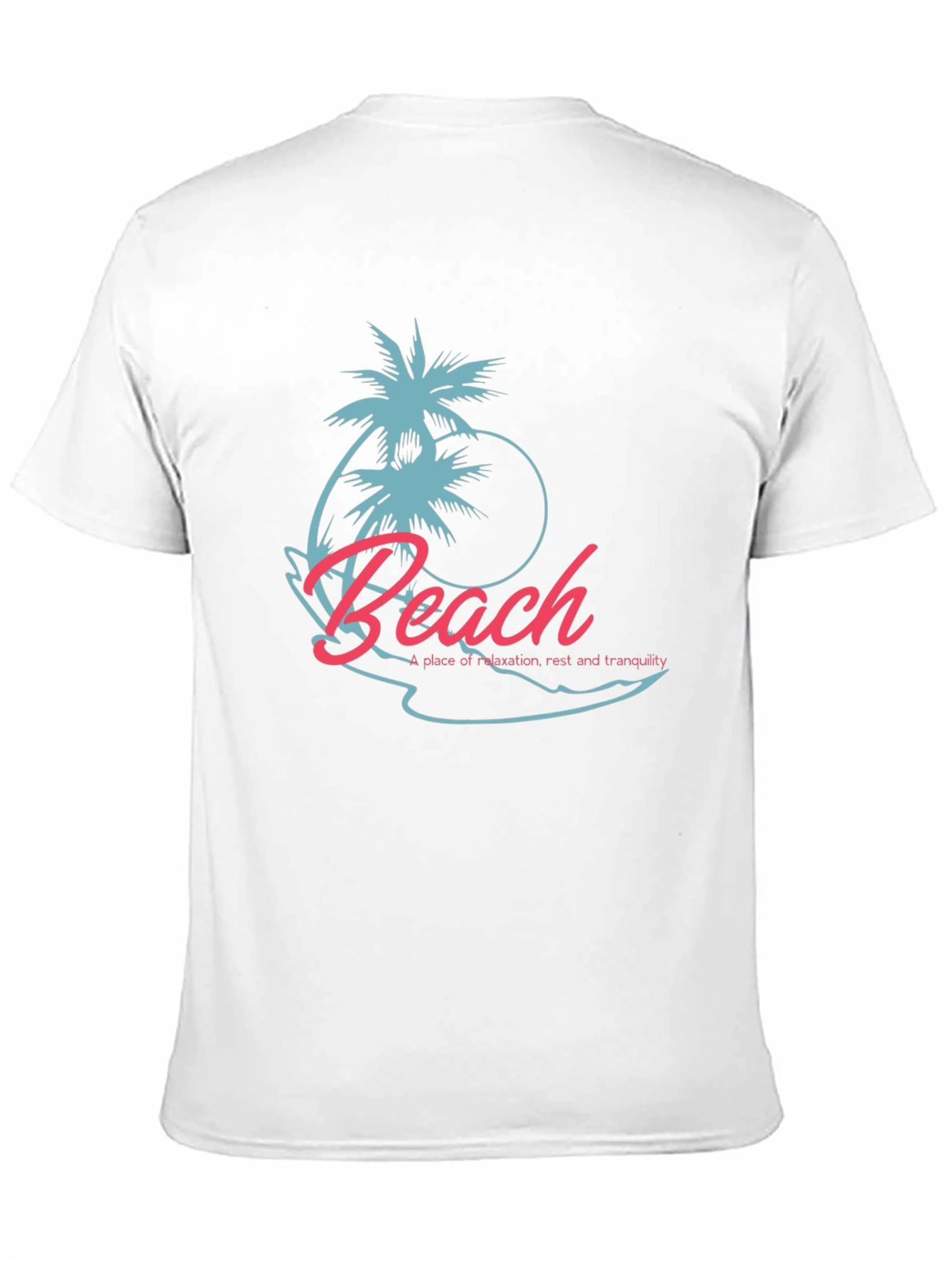Tropical Beach Graphic T-Shirt - Relaxation Style