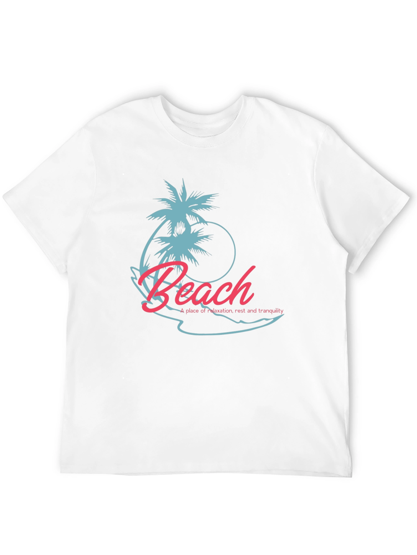 Tropical Beach Graphic T-Shirt - Relaxation Style