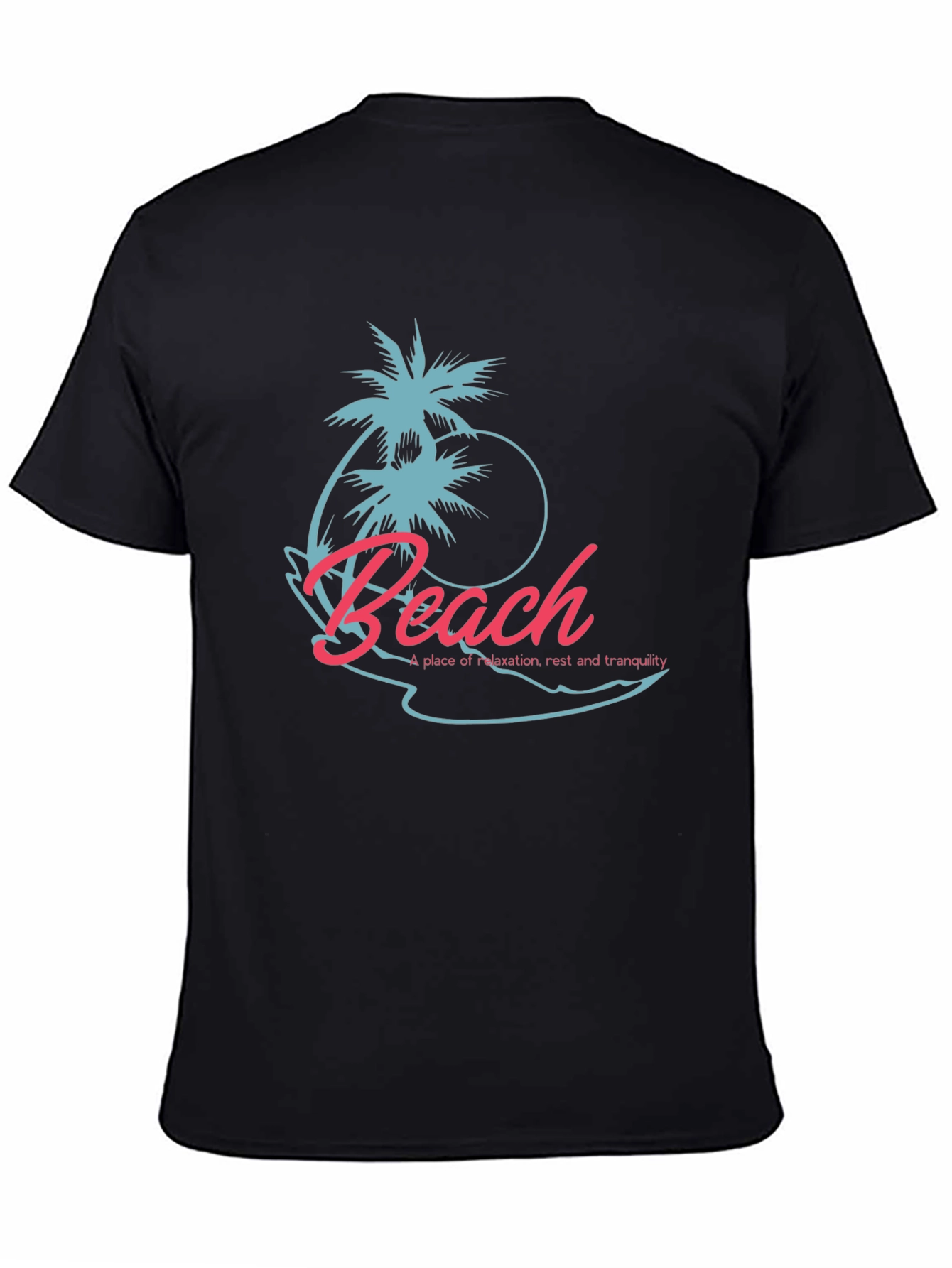 Tropical Beach Graphic T-Shirt - Relaxation Style