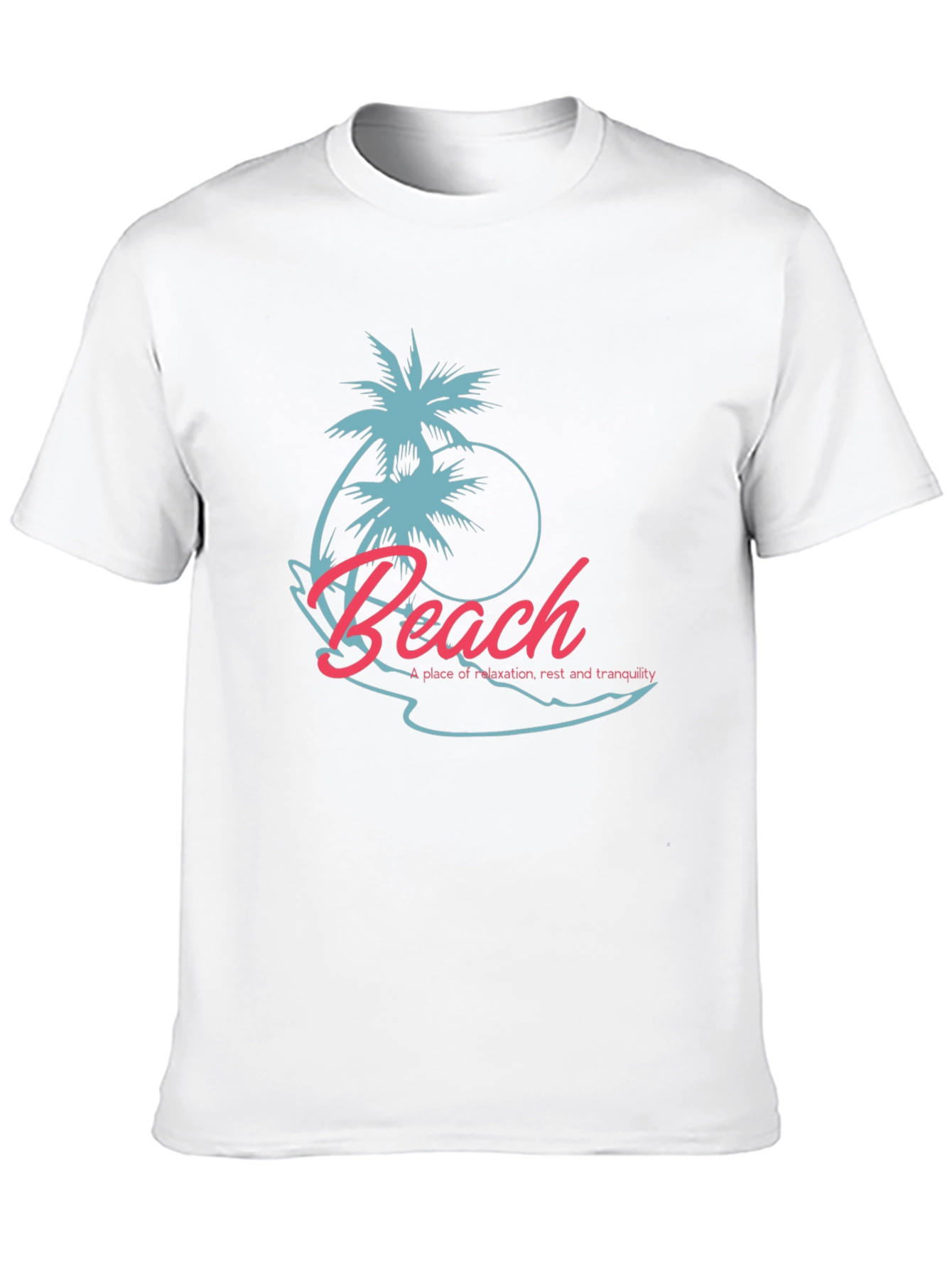 Tropical Beach Graphic T-Shirt - Relaxation Style