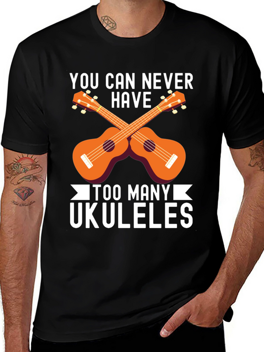 Ukulele Lover T-Shirt - Too Many Ukuleles