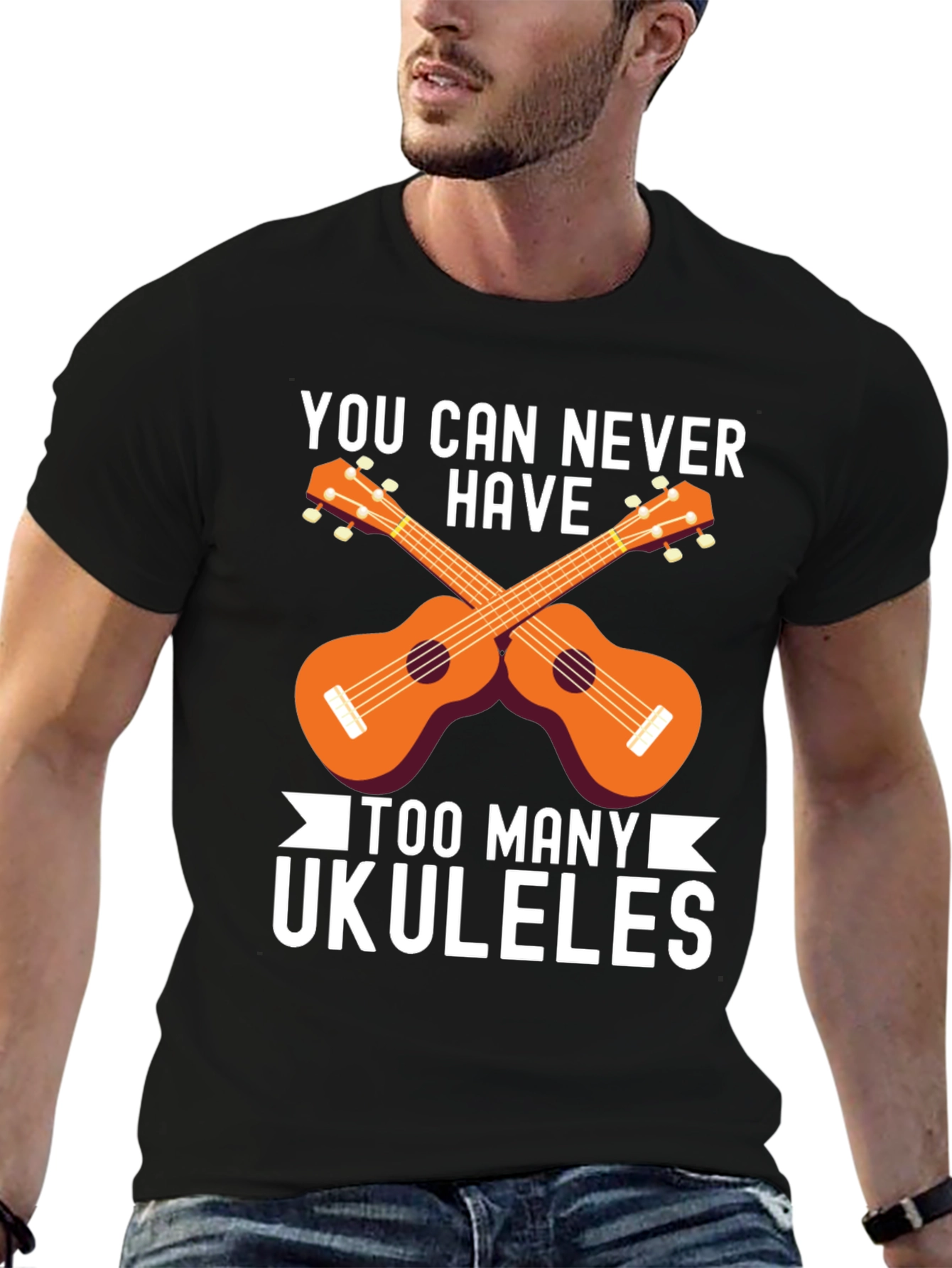 Ukulele Lover T-Shirt - Too Many Ukuleles