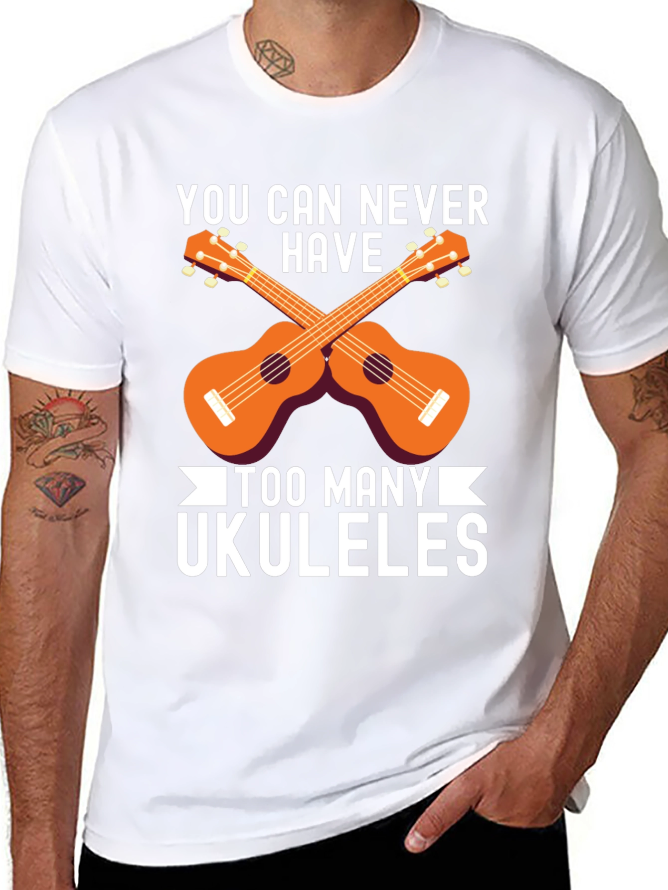 Ukulele Lover T-Shirt - Too Many Ukuleles