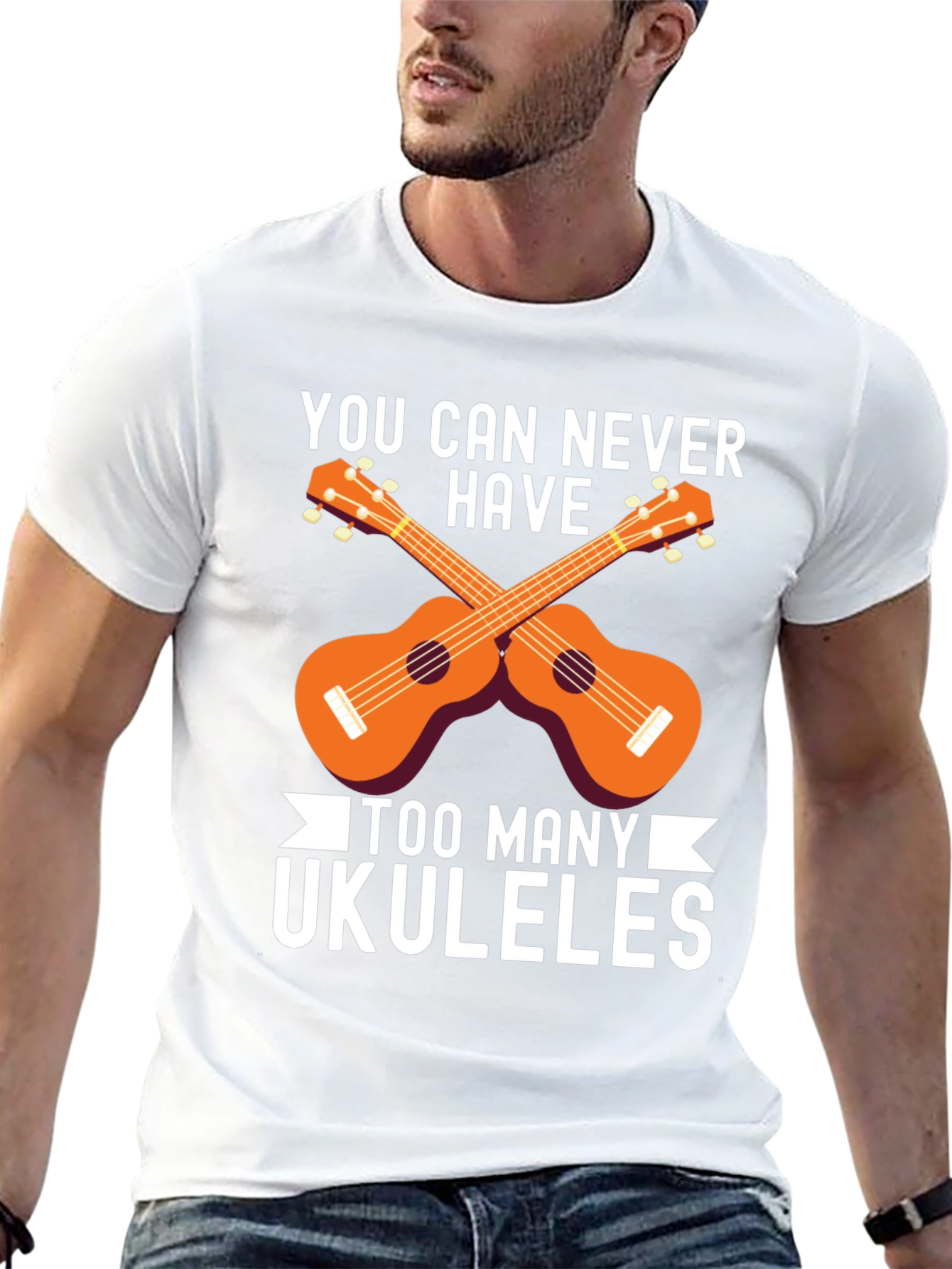 Ukulele Lover T-Shirt - Too Many Ukuleles