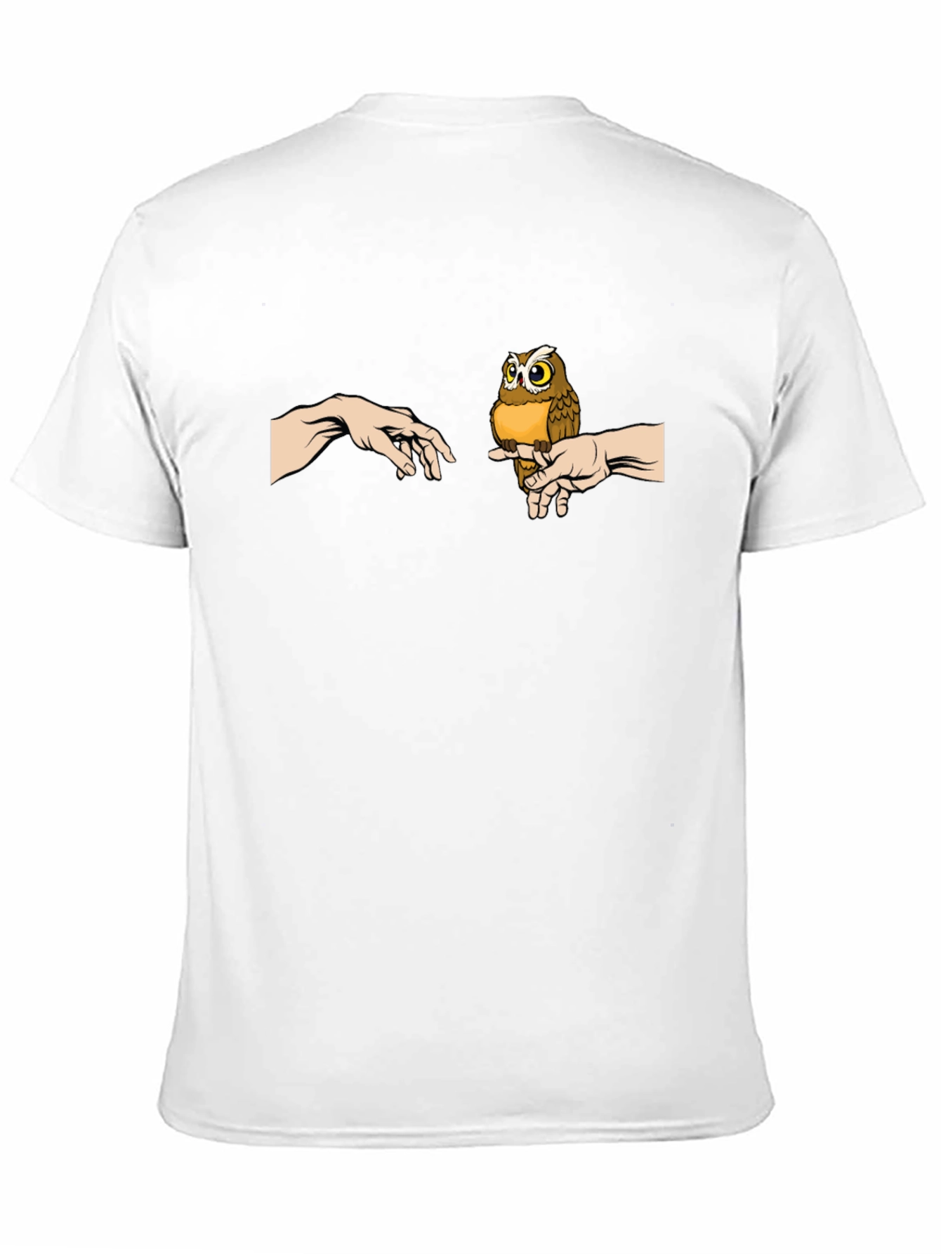Owl Creation Graphic Tee - Soft Black Cotton Shirt