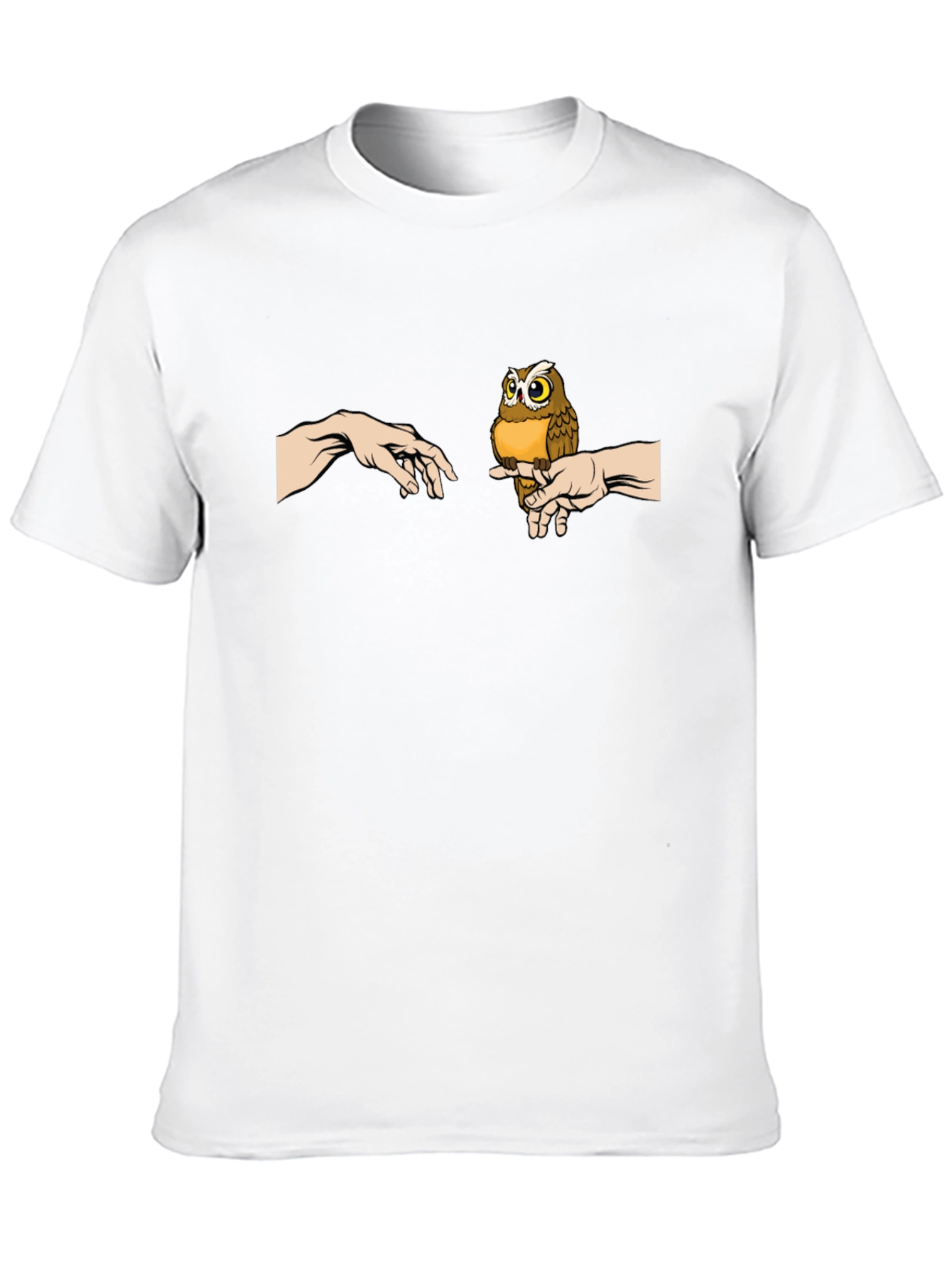 Owl Creation Graphic Tee - Soft Black Cotton Shirt