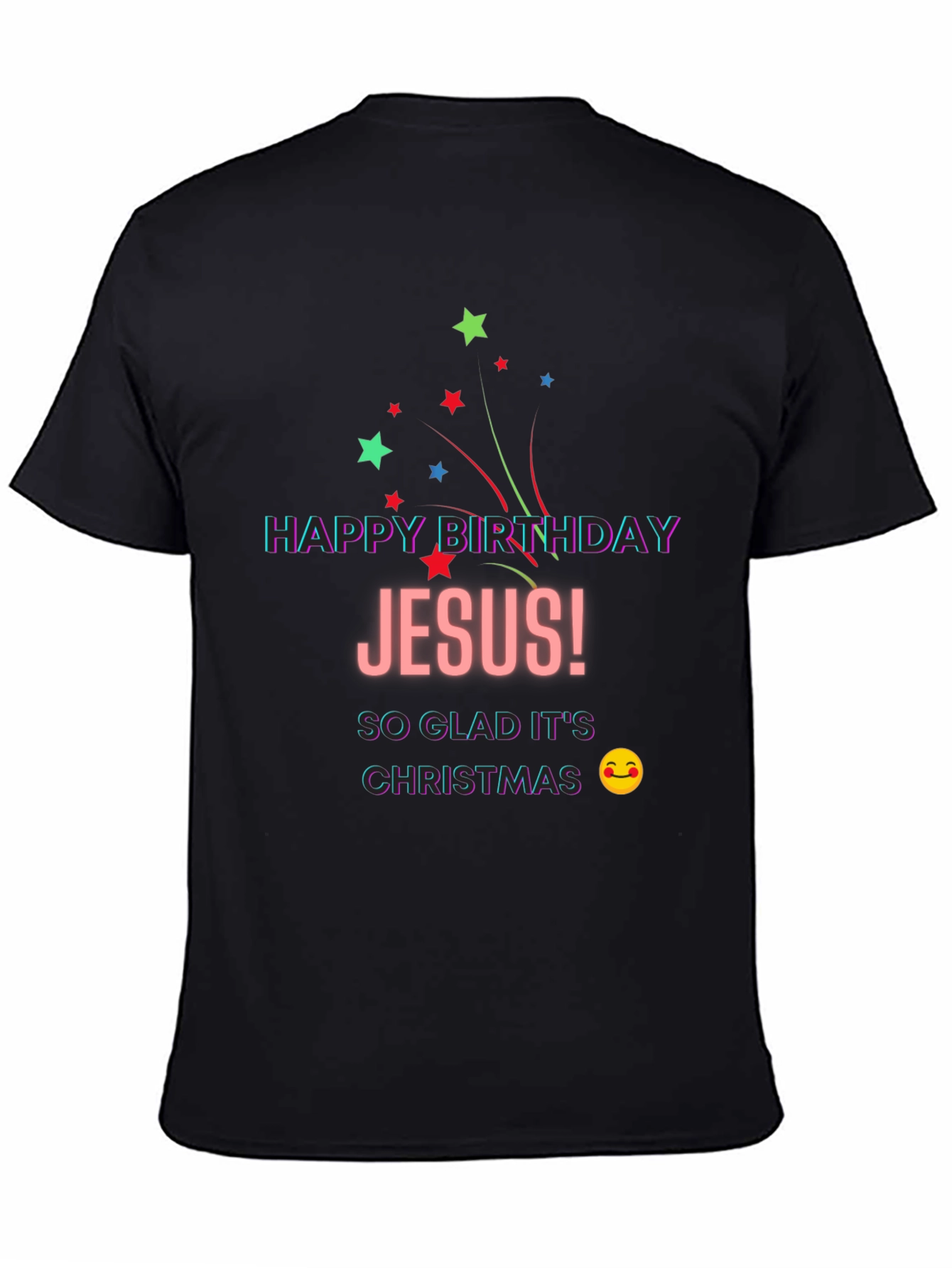 Happy Birthday Jesus T-Shirt Christmas Celebration Holiday Tee