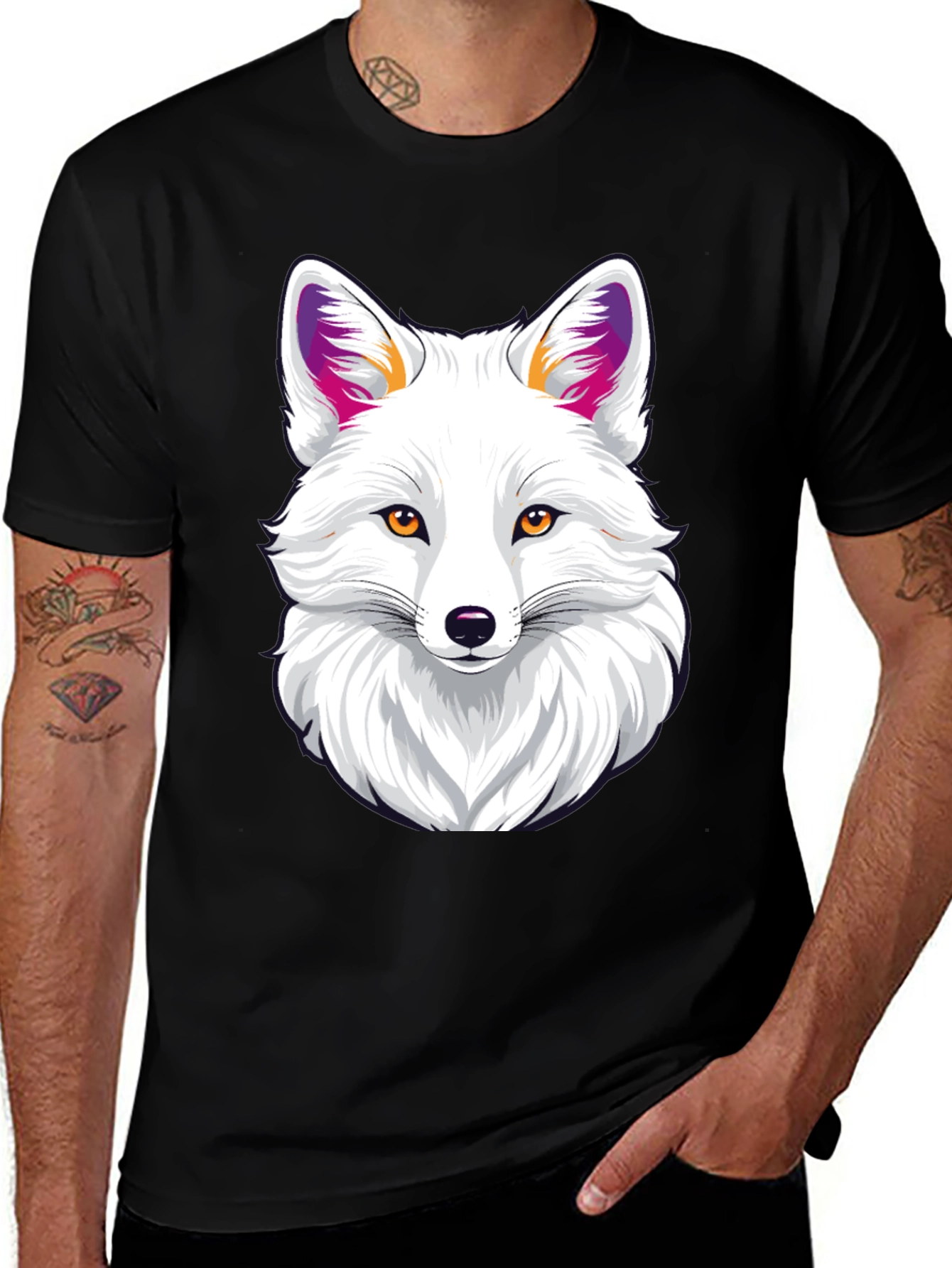 Cool Fox Graphic Tee - Arctic Fox T-Shirt