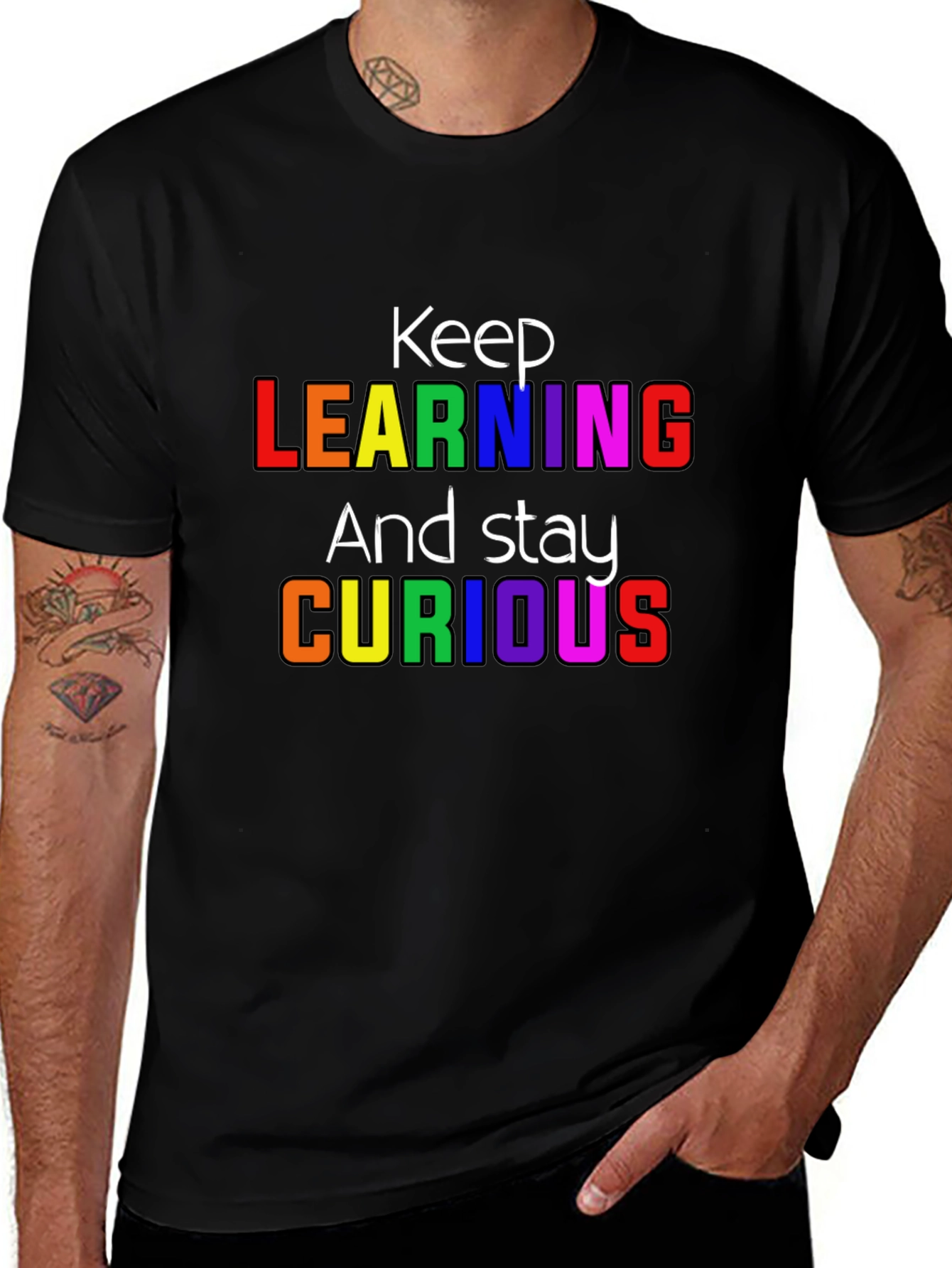 Keep Learning Graphic T-Shirt - Stay Curious