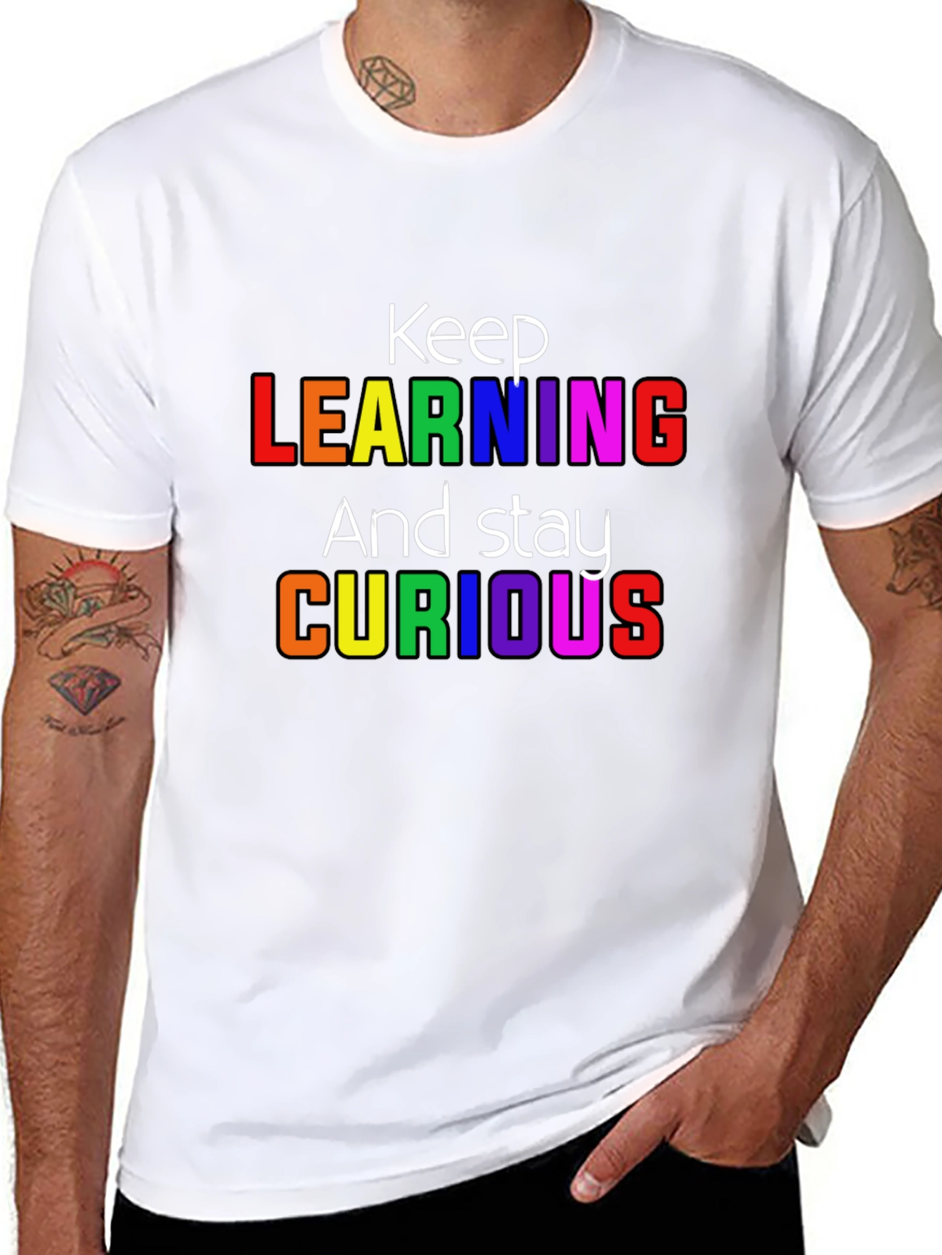 Keep Learning Graphic T-Shirt - Stay Curious
