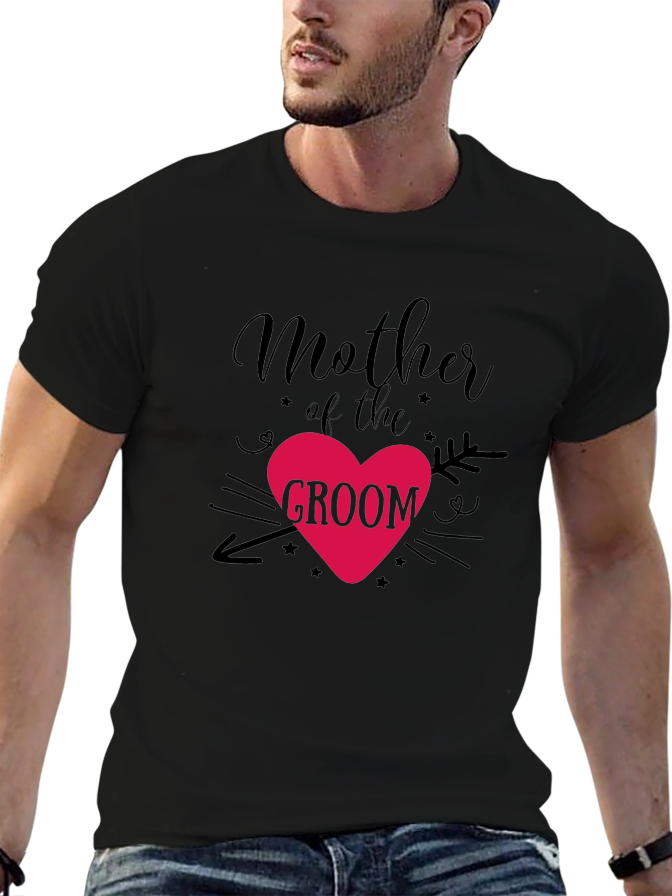 Mother of the Groom T-Shirt - Heart Design