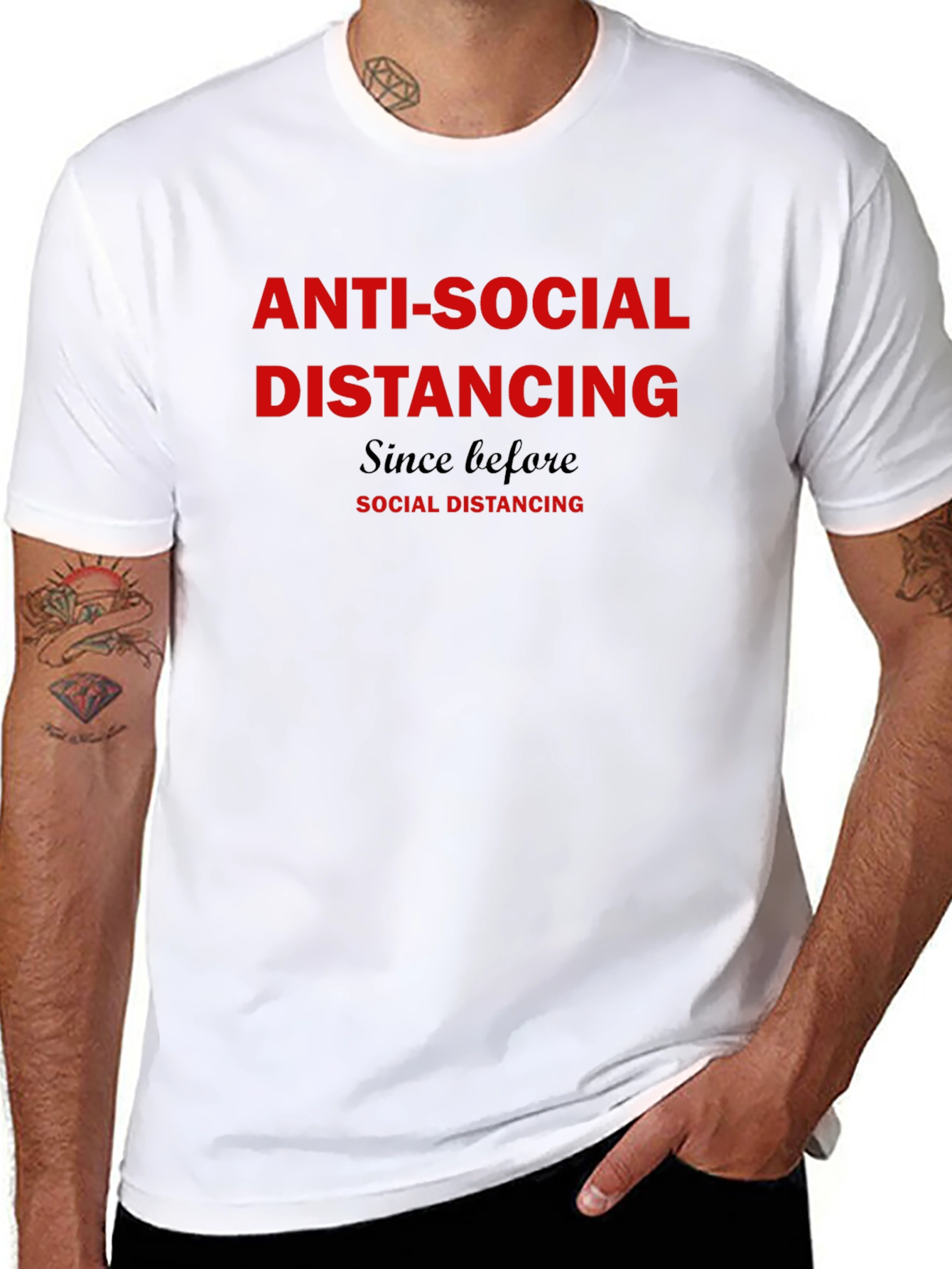 Anti-Social Distancing Black Graphic Tee