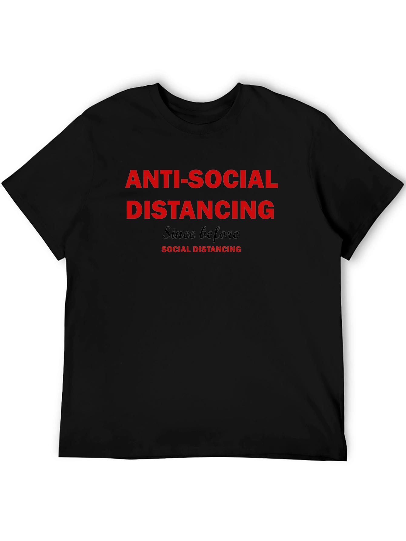 Anti-Social Distancing Black Graphic Tee