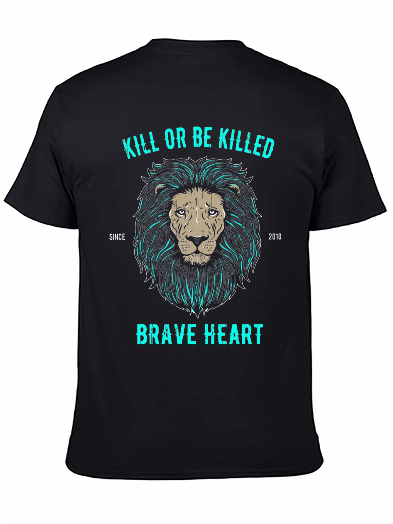 Brave Heart Lion Graphic T-Shirt