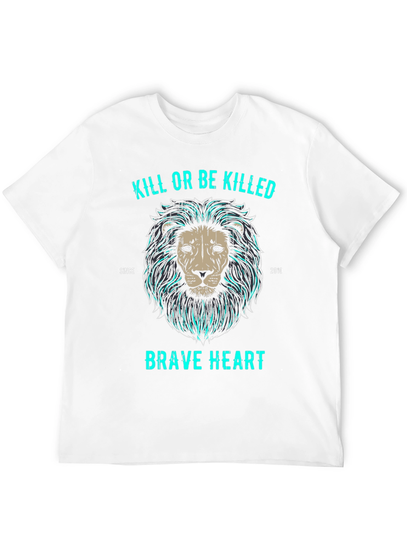 Brave Heart Lion Graphic T-Shirt