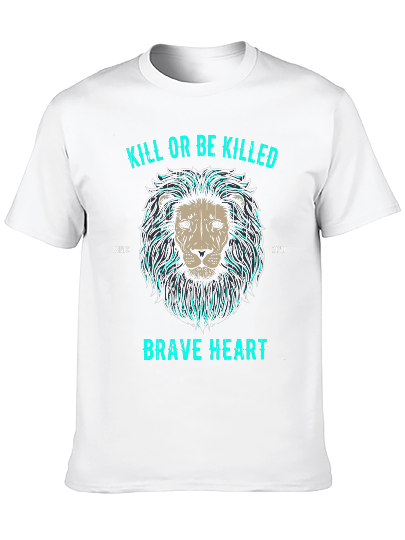 Brave Heart Lion Graphic T-Shirt