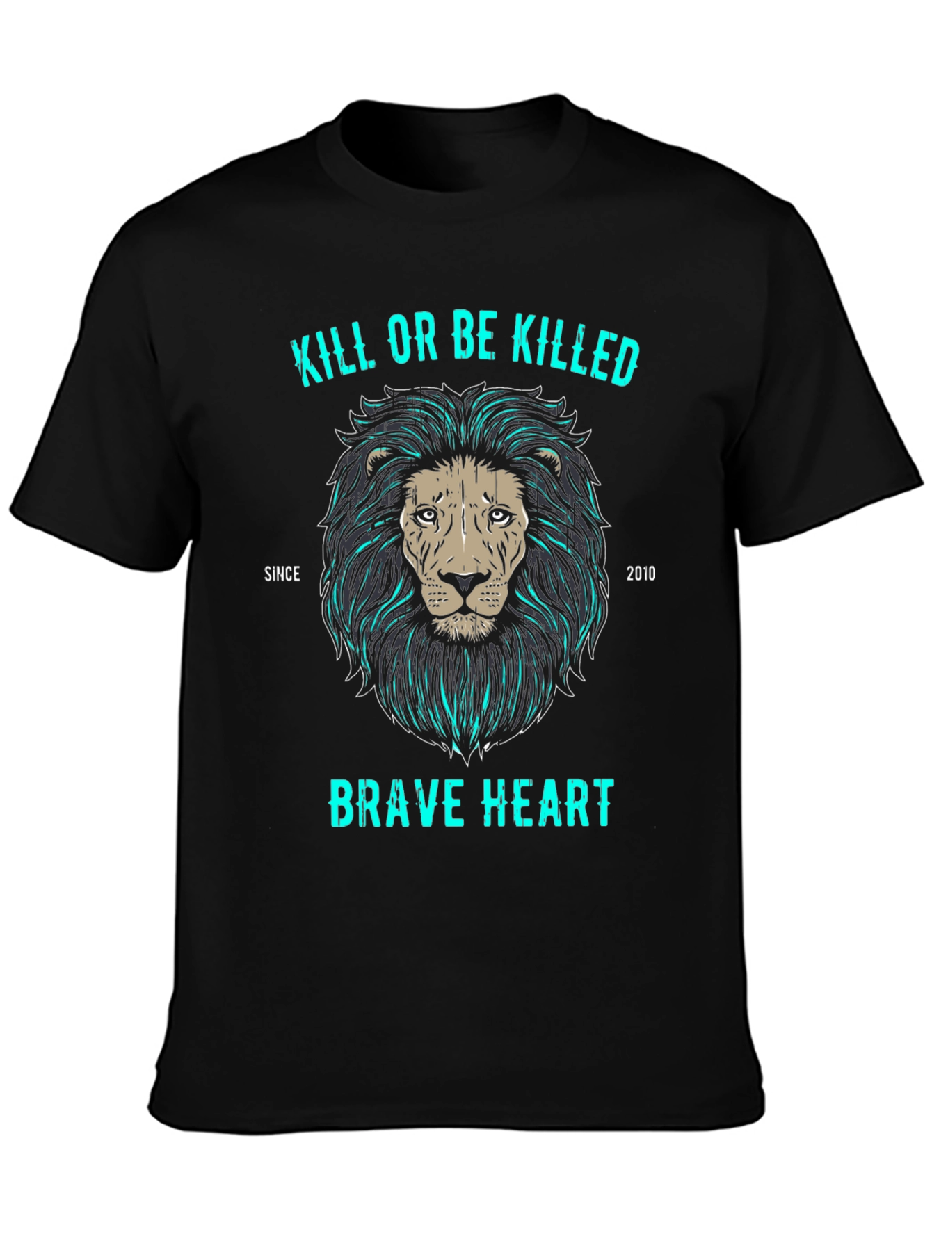 Brave Heart Lion Graphic T-Shirt