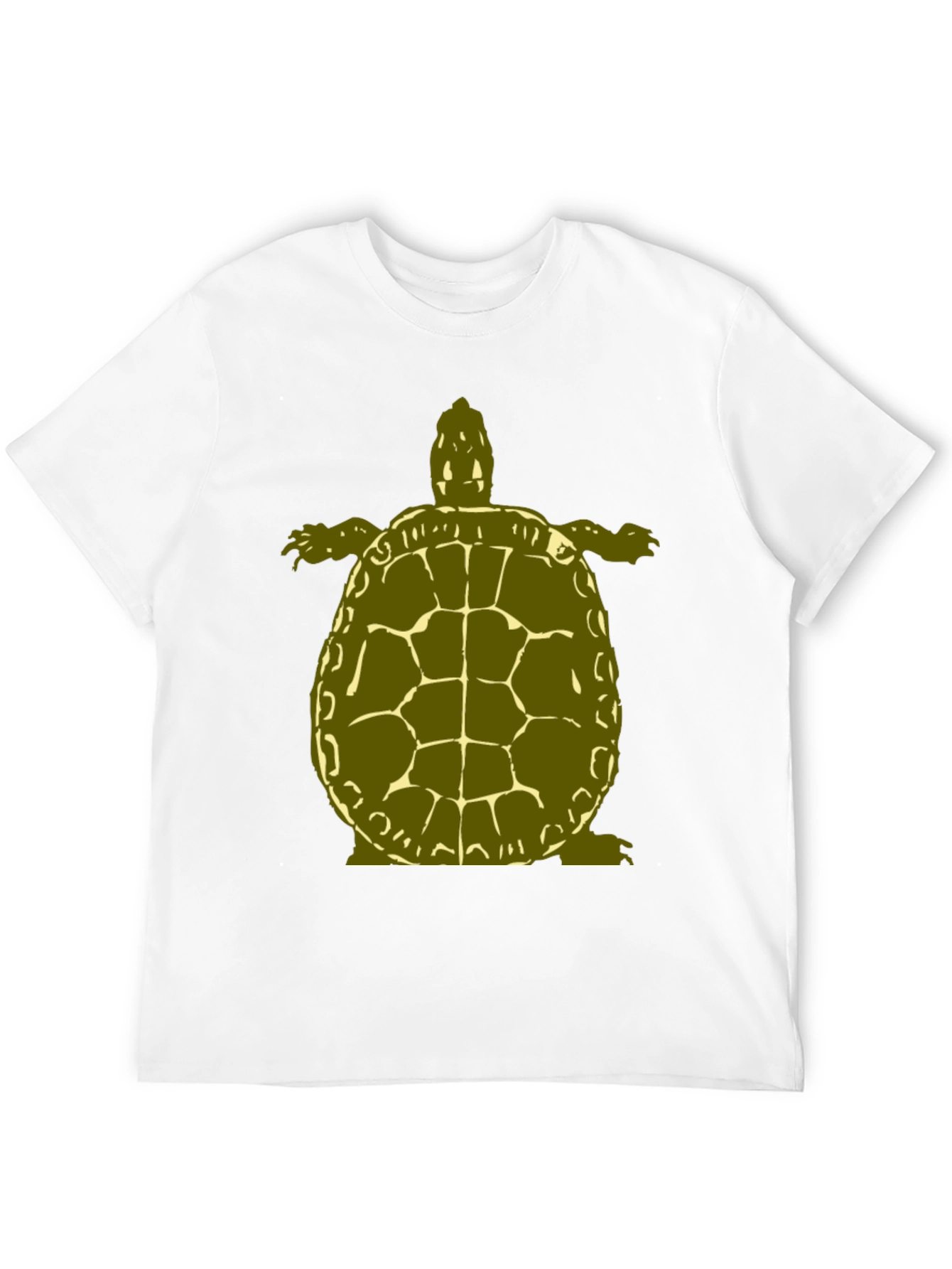 Olive Turtle Graphic Black T-Shirt